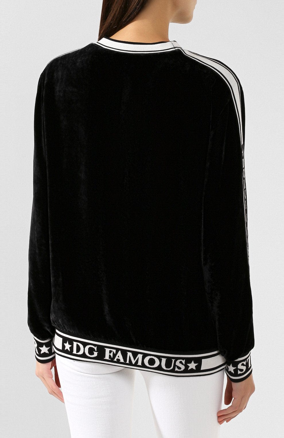 Dolce & Gabbana DG Star Velvet Sweatshirt