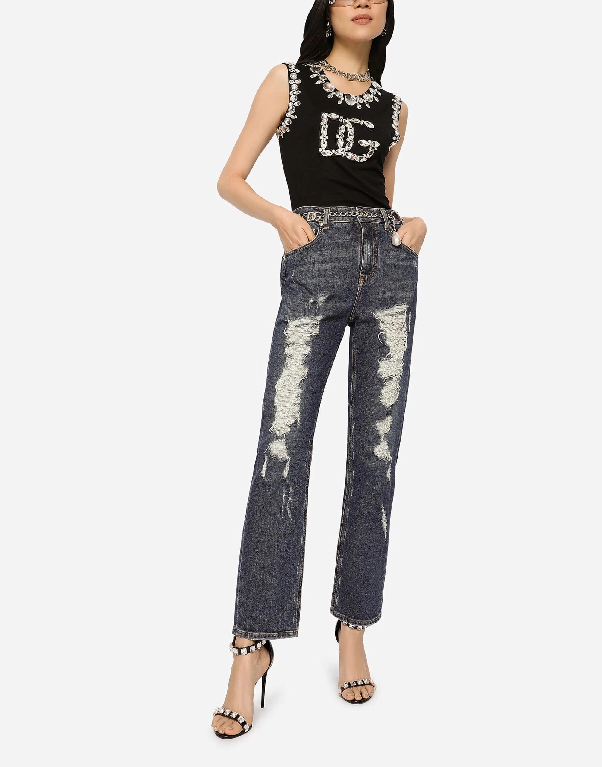 Dolce & Gabbana Distressed Boyfriend Jeans