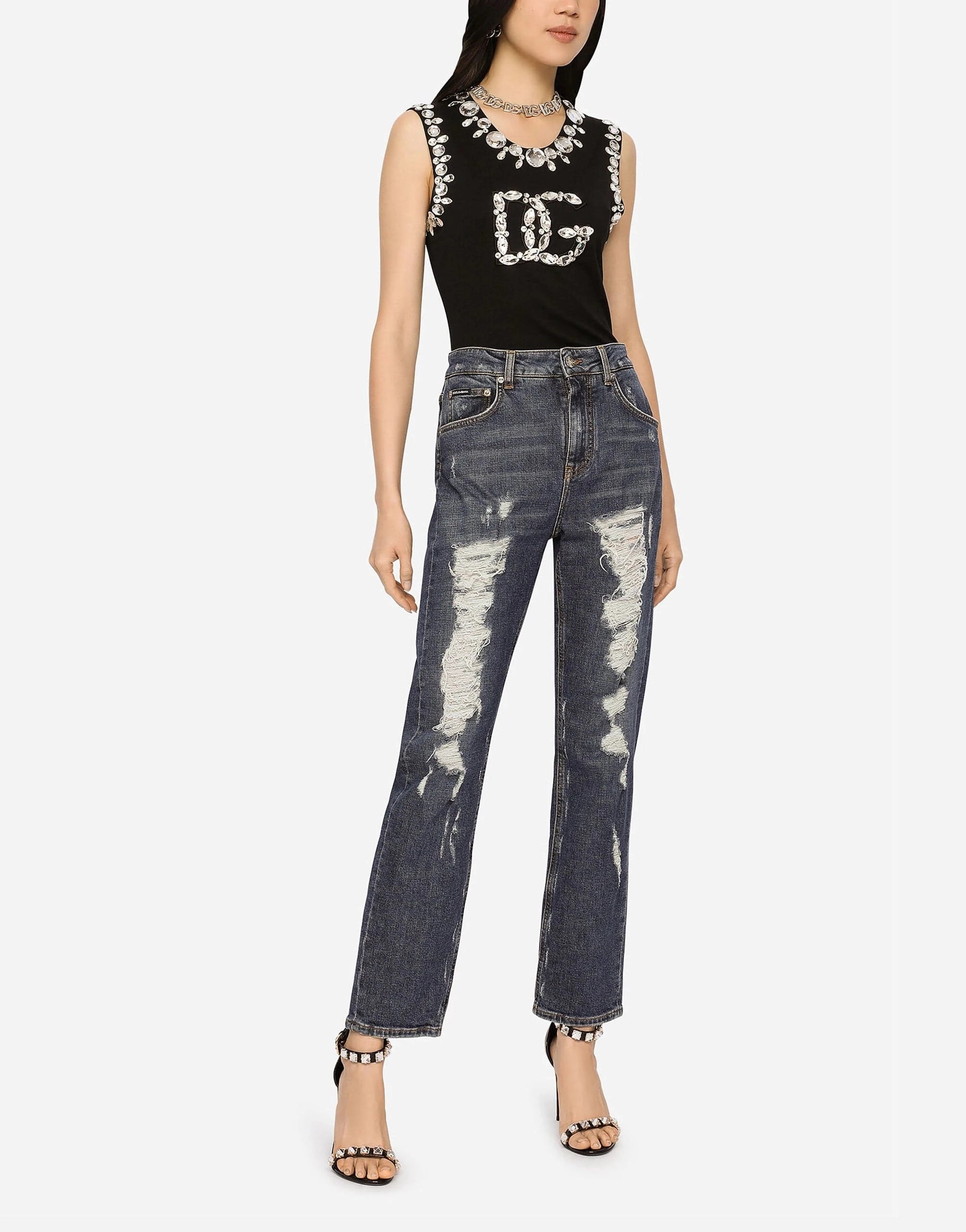 Dolce & Gabbana Distressed Boyfriend Jeans