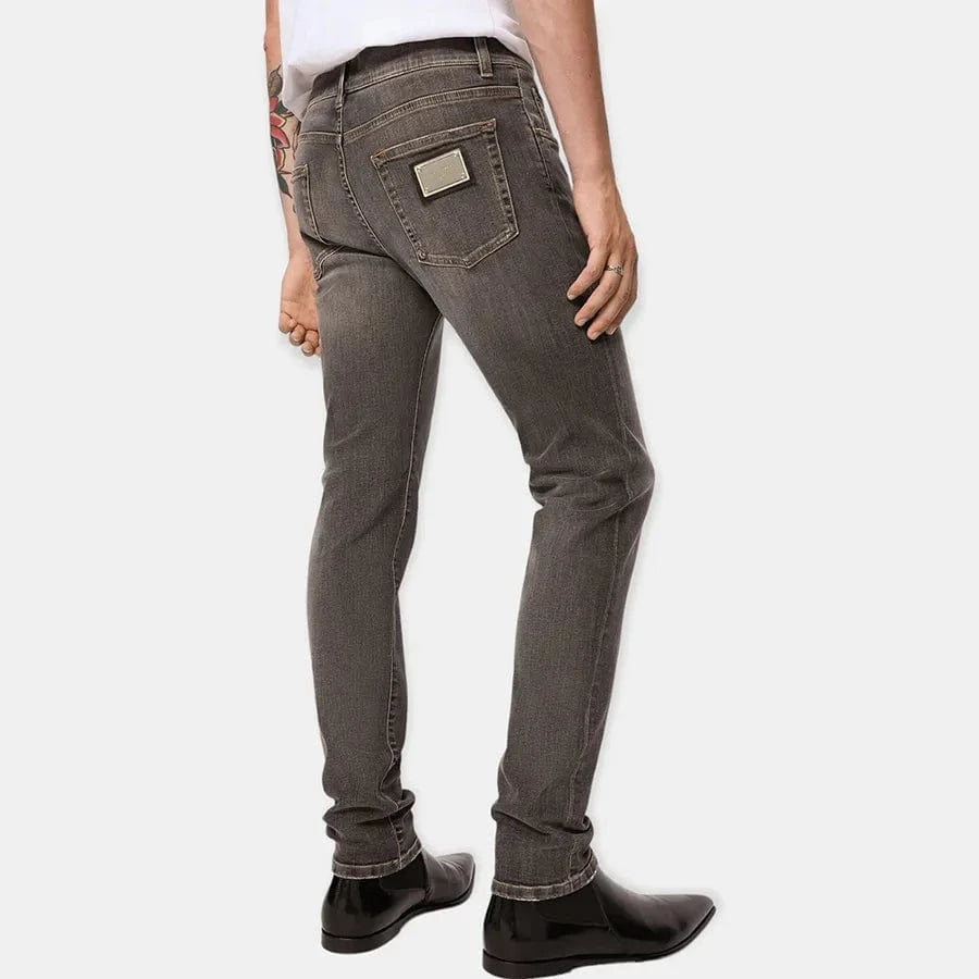 Dolce & Gabbana Distressed Cotton Slim Jeans