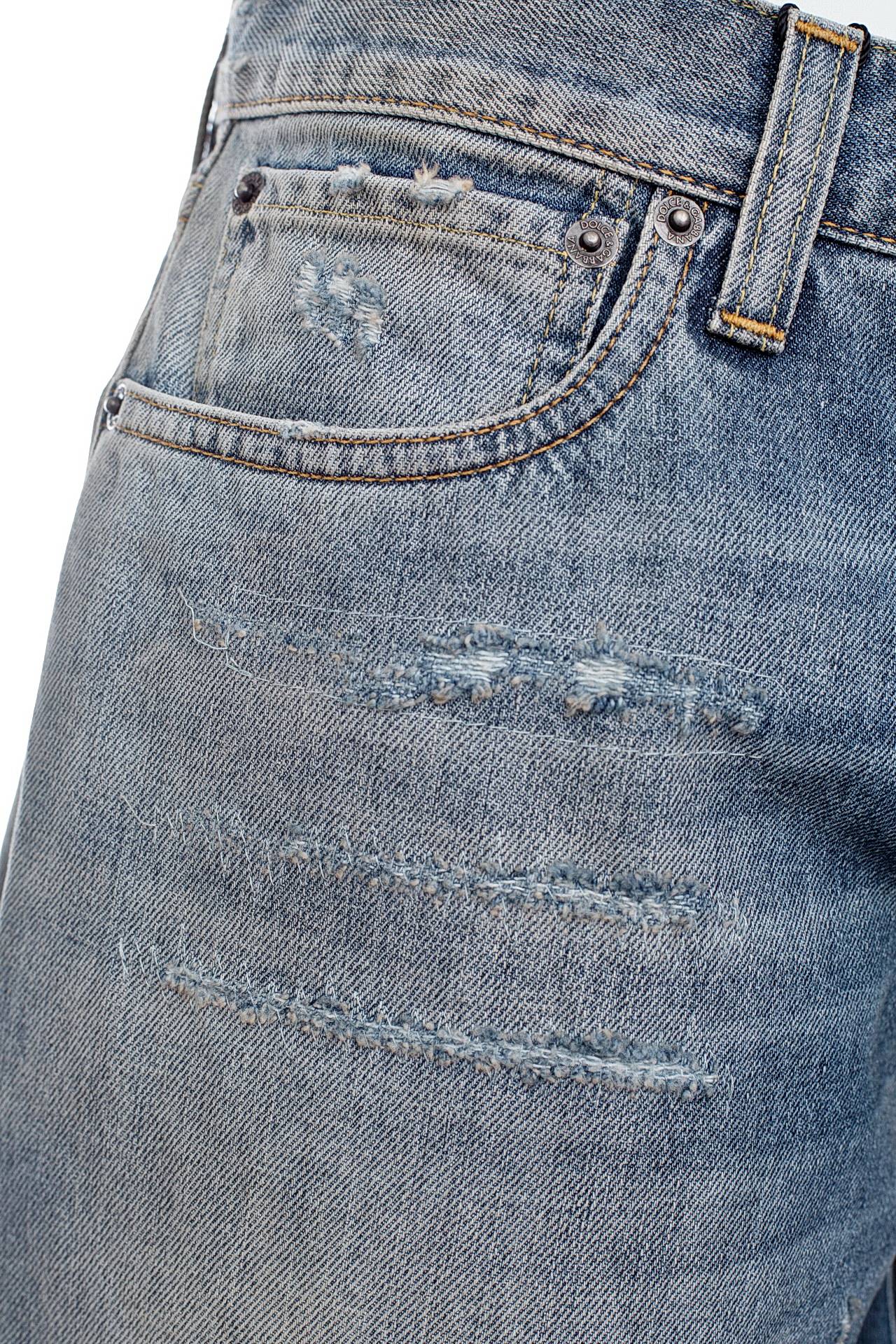 Dolce & Gabbana Distressed Denim Slim Jeans