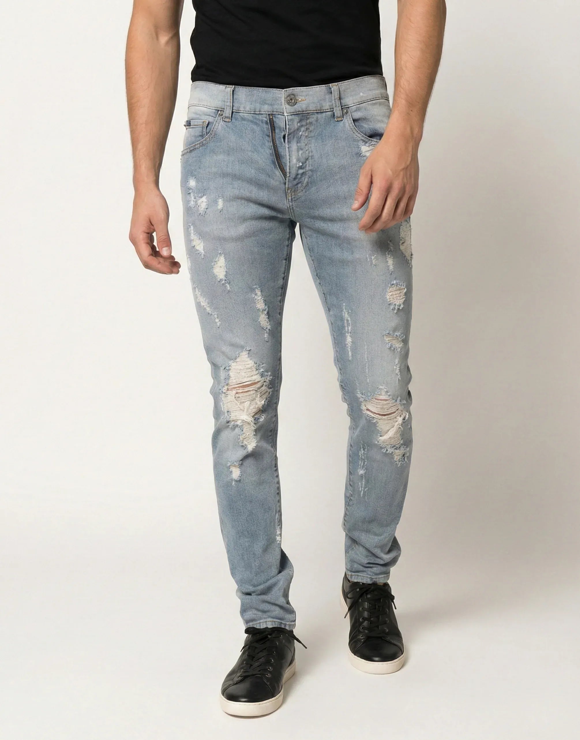 Dolce & Gabbana Distressed Light Blue Skinny-Fit Jeans