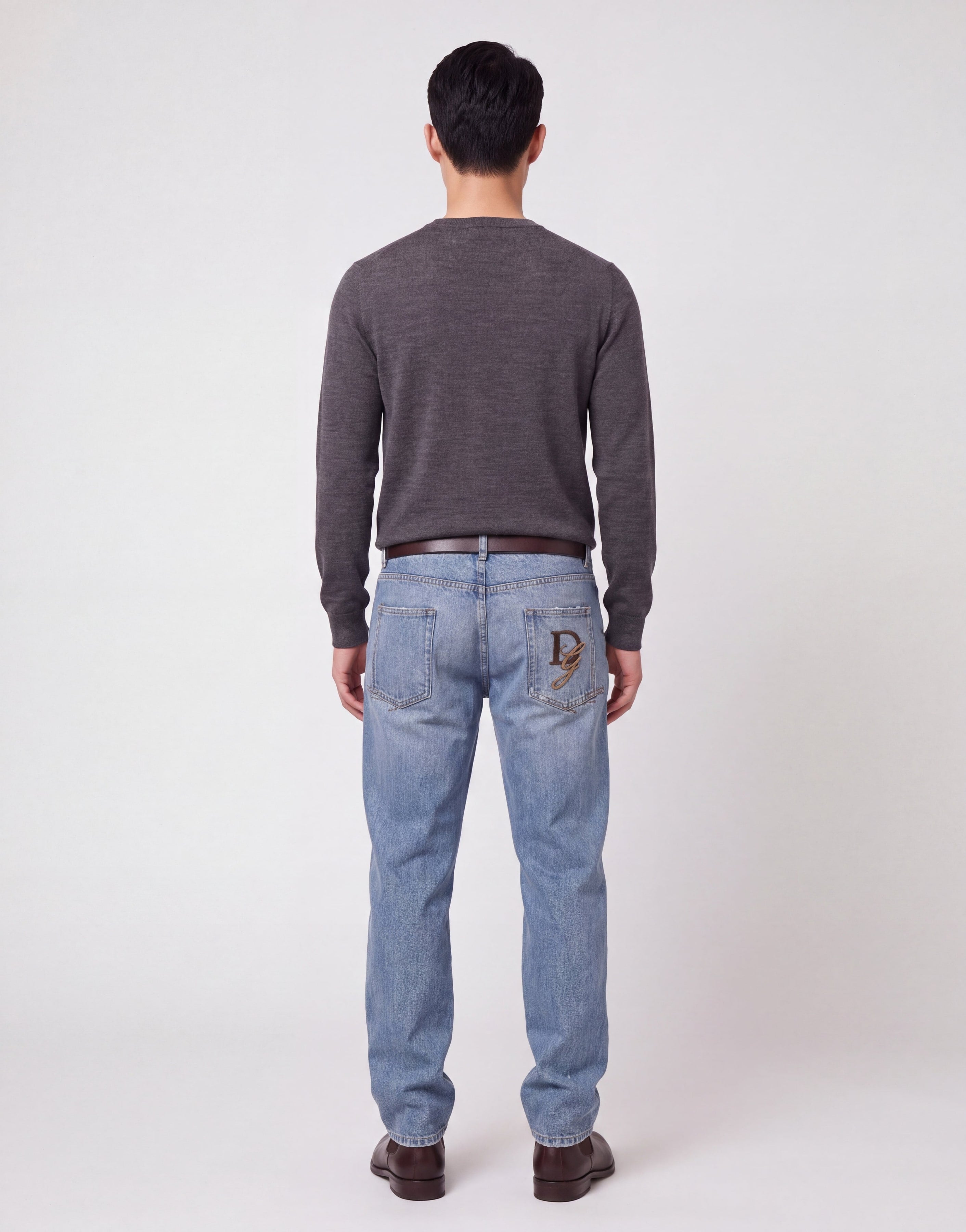 Dolce & Gabbana Distressed Straight-Leg Jeans