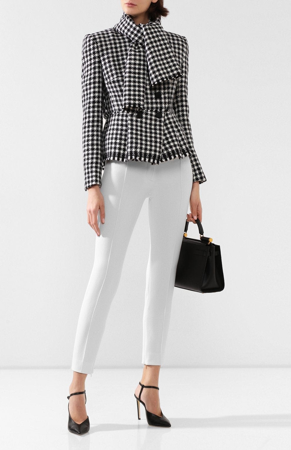 Dolce & Gabbana Dogtooth Fitted Jacket