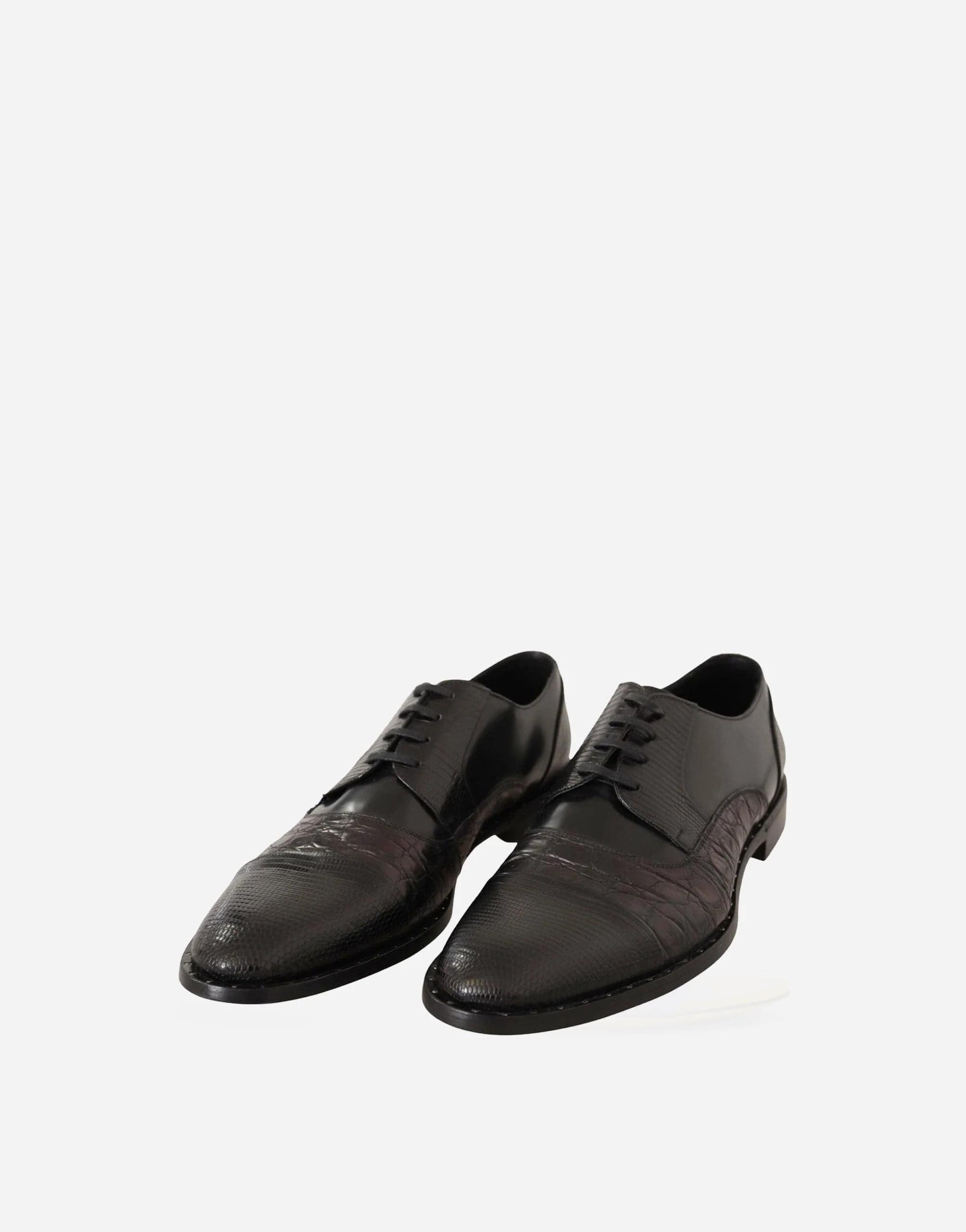 Dolce & Gabbana Exotic-Print Derby Shoes