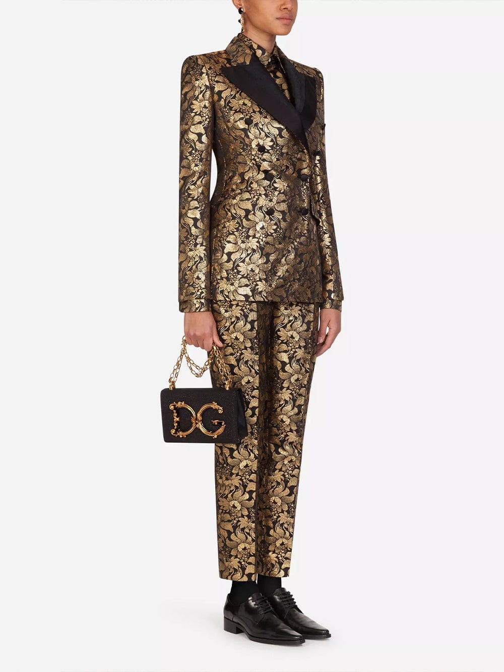 Dolce & Gabbana Double-Breasted Lamé Jacquard Jacket