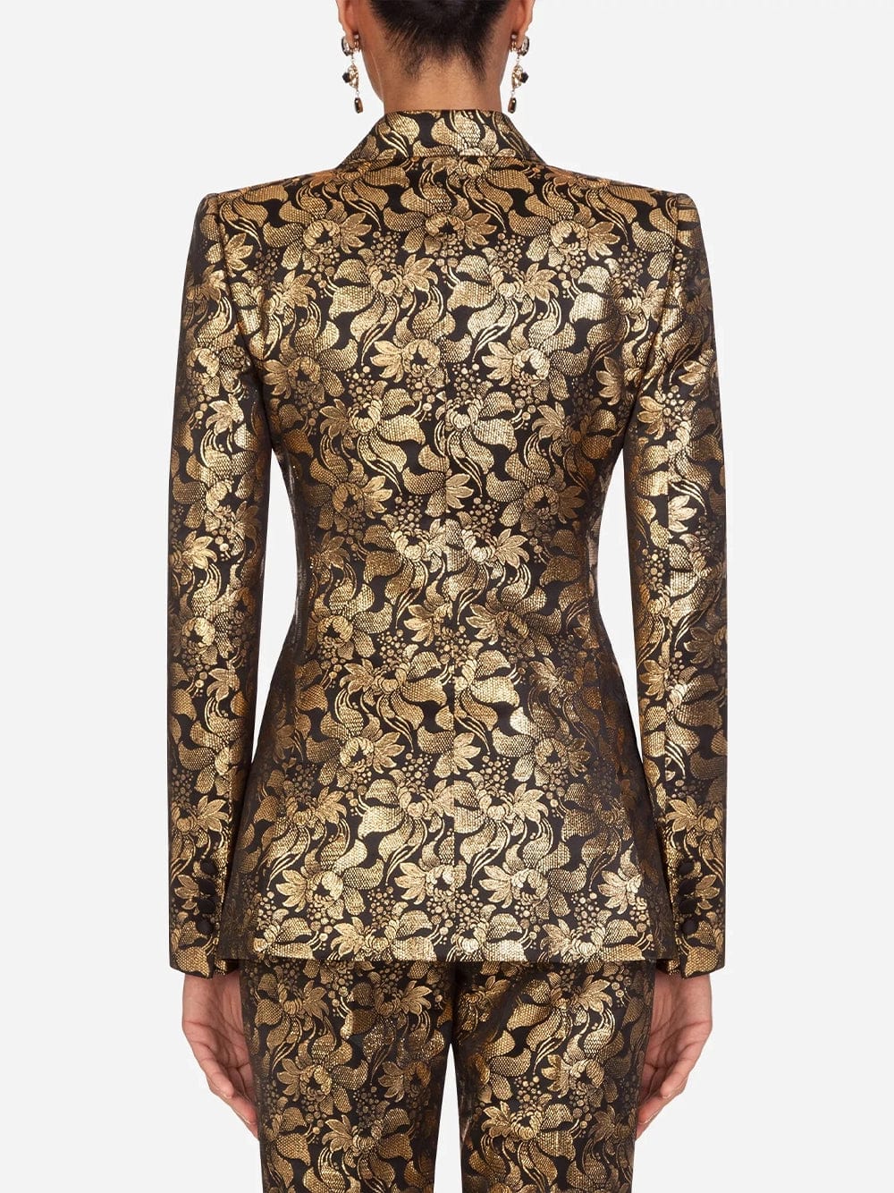 Dolce & Gabbana Double-Breasted Lamé Jacquard Jacket