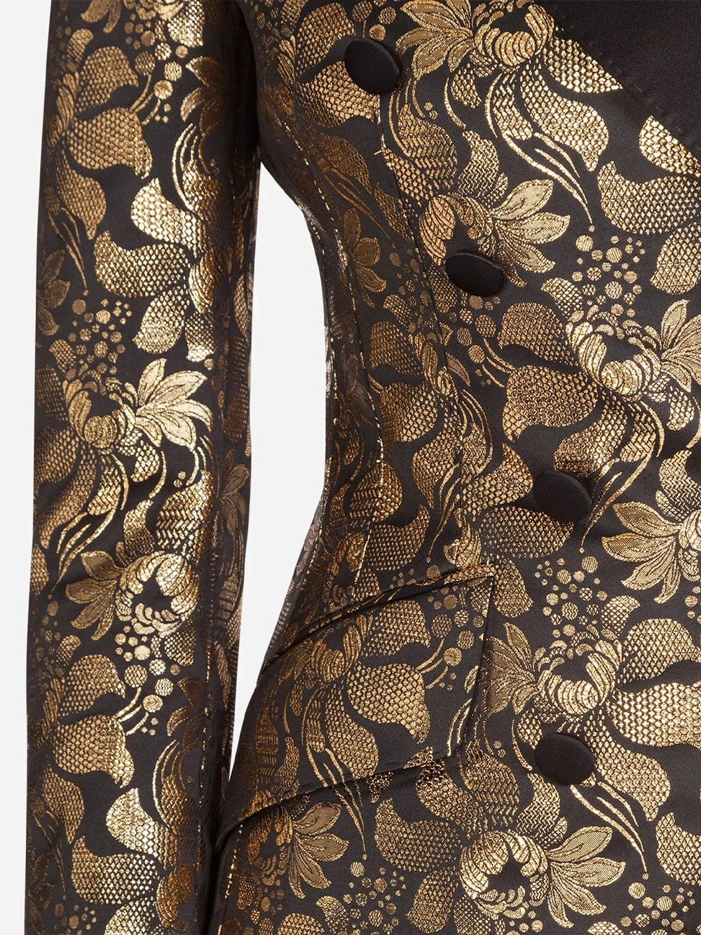 Dolce & Gabbana Double-Breasted Lamé Jacquard Jacket