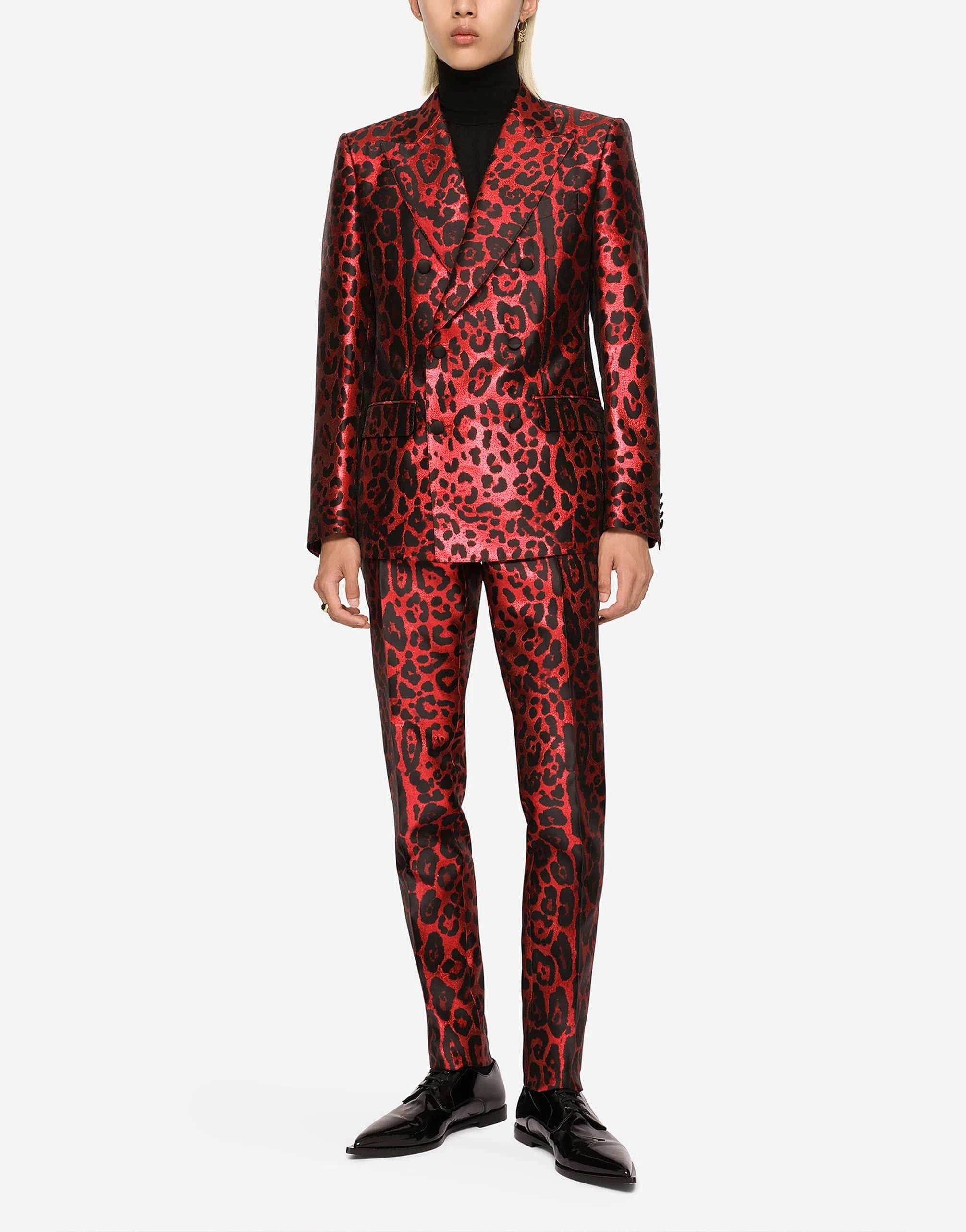 Dolce & Gabbana Double-Breasted Leopard-Print Suit