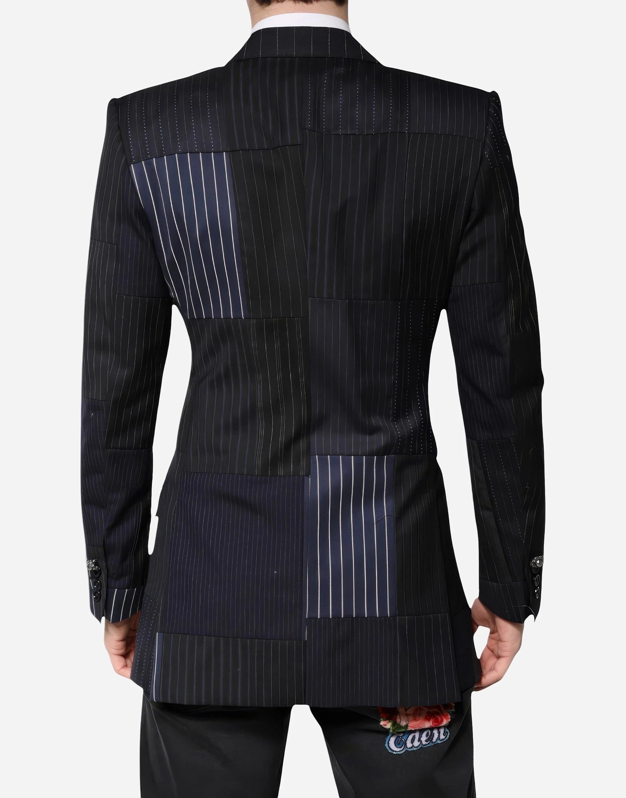 Dolce & Gabbana Double-Breasted Patchwork Blazer Jacket
