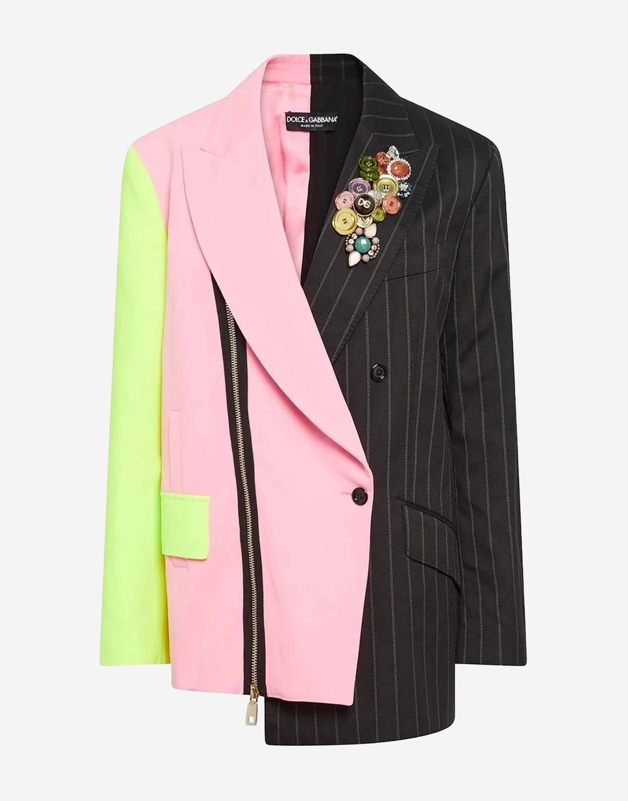 Dolce & Gabbana Double-Breasted Patchwork Jacket