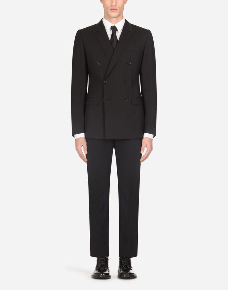 Dolce & Gabbana Double-Breasted Wool Martini-Fit Blazer Jacket