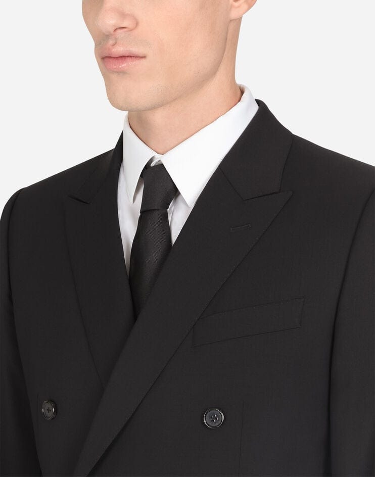 Dolce & Gabbana Double-Breasted Wool Martini-Fit Blazer Jacket