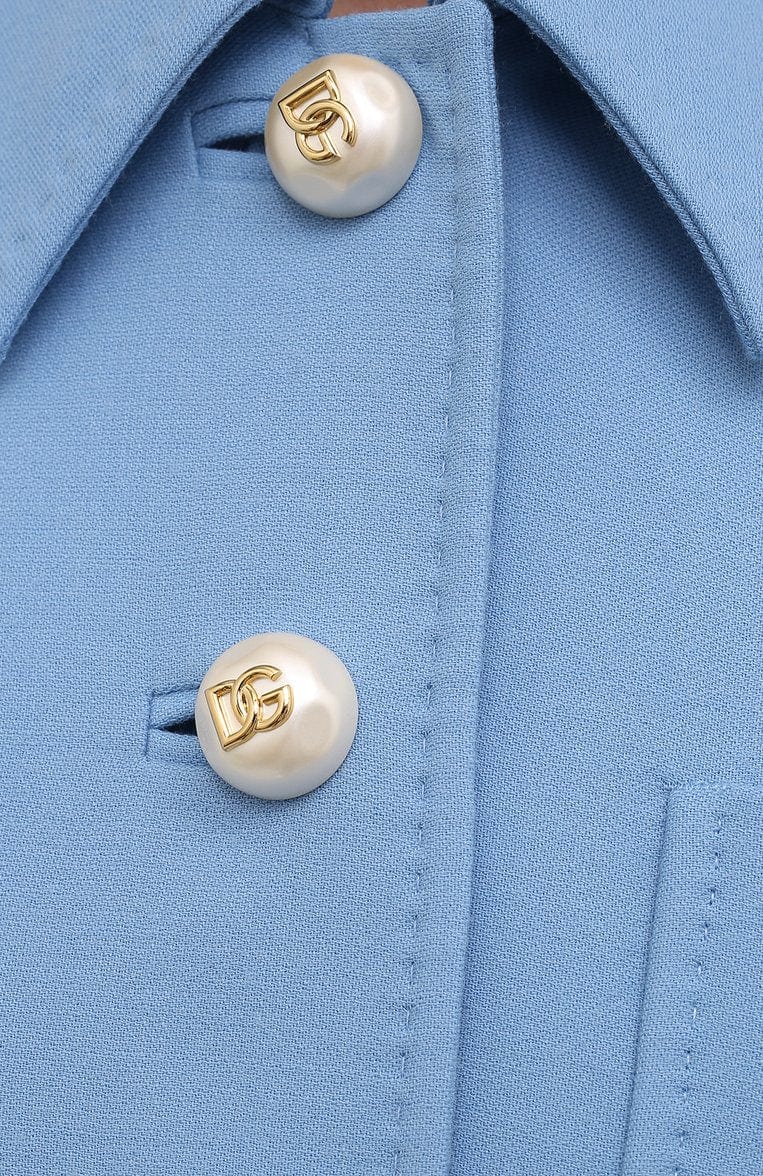 Dolce & Gabbana Double-Crepe DG Buttons Peacoat