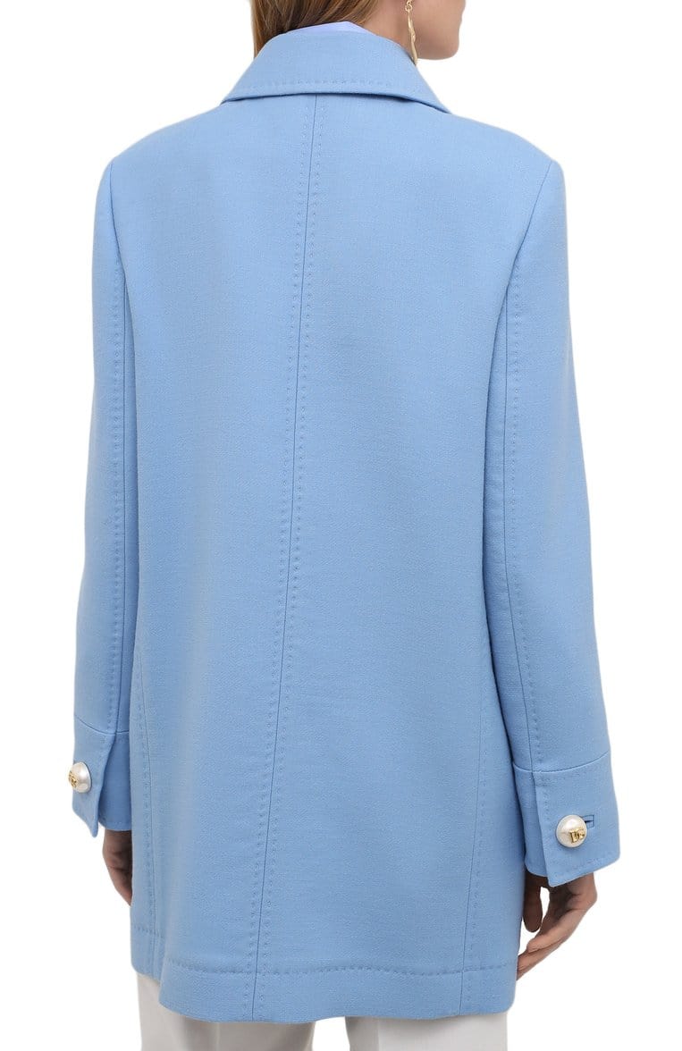 Dolce & Gabbana Double-Crepe DG Buttons Peacoat