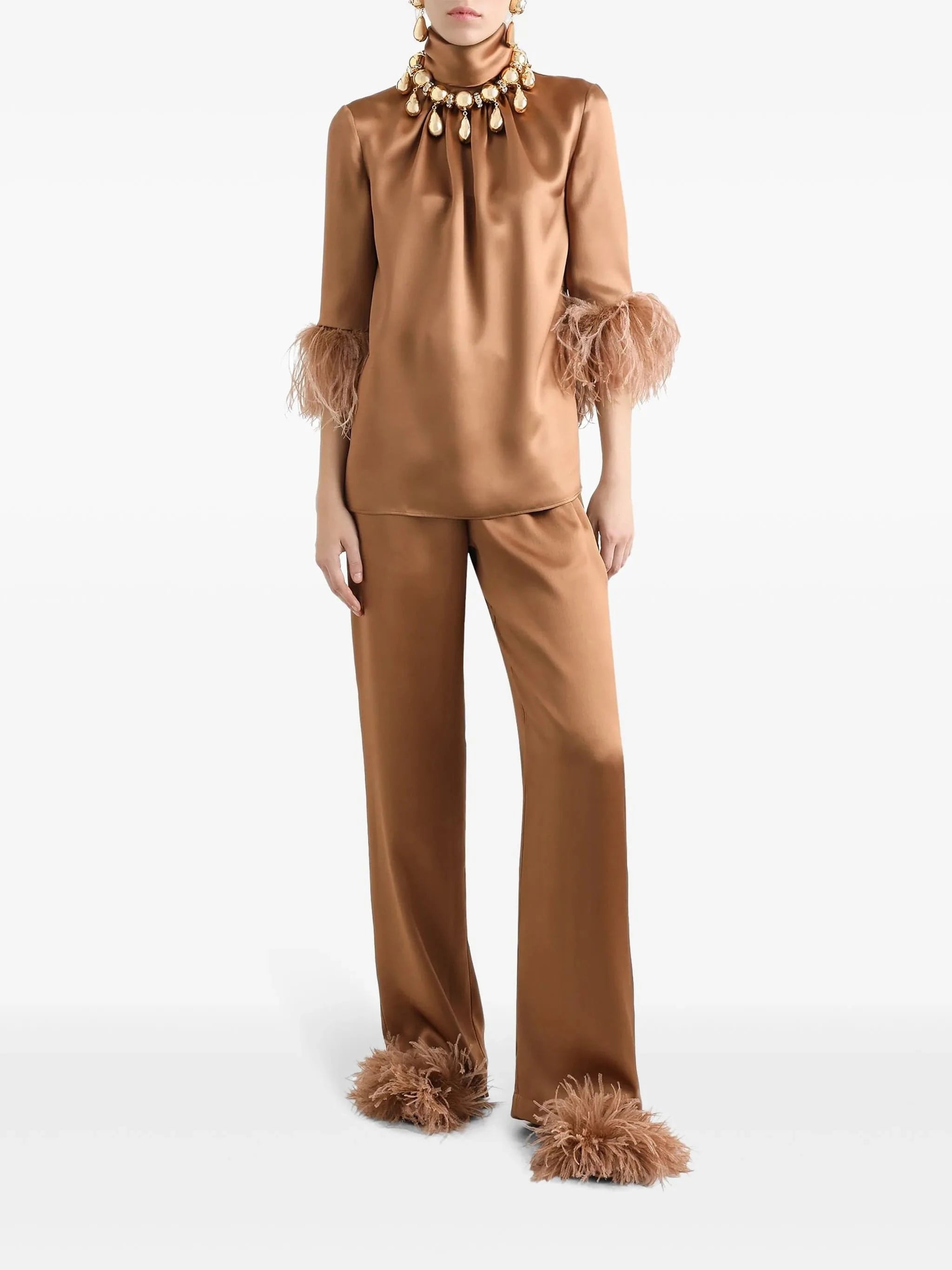 Dolce & Gabbana Double Silk Satin Trousers