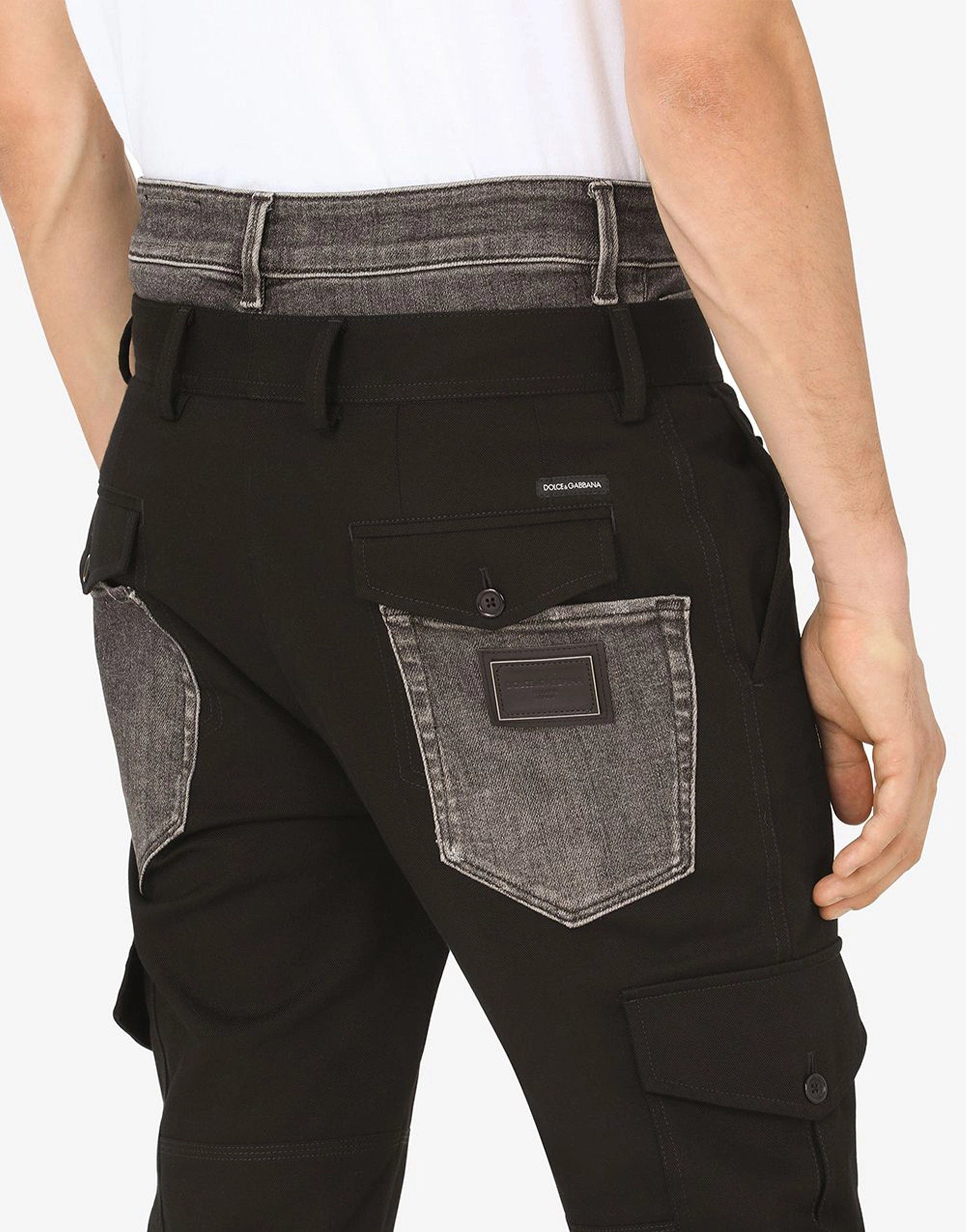 Dolce & Gabbana Double-Waist Straight-Leg Pants