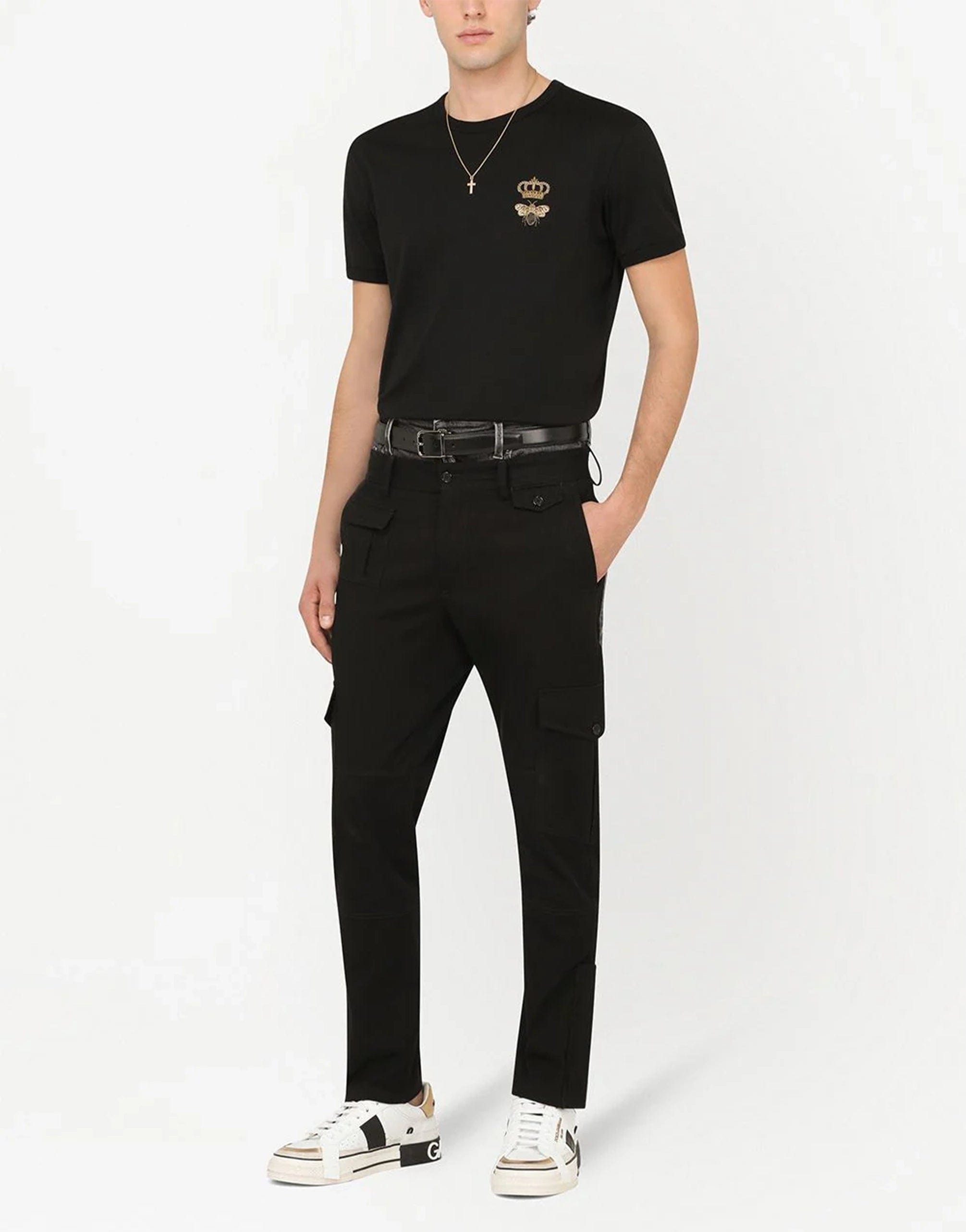 Dolce & Gabbana Double-Waist Straight-Leg Pants