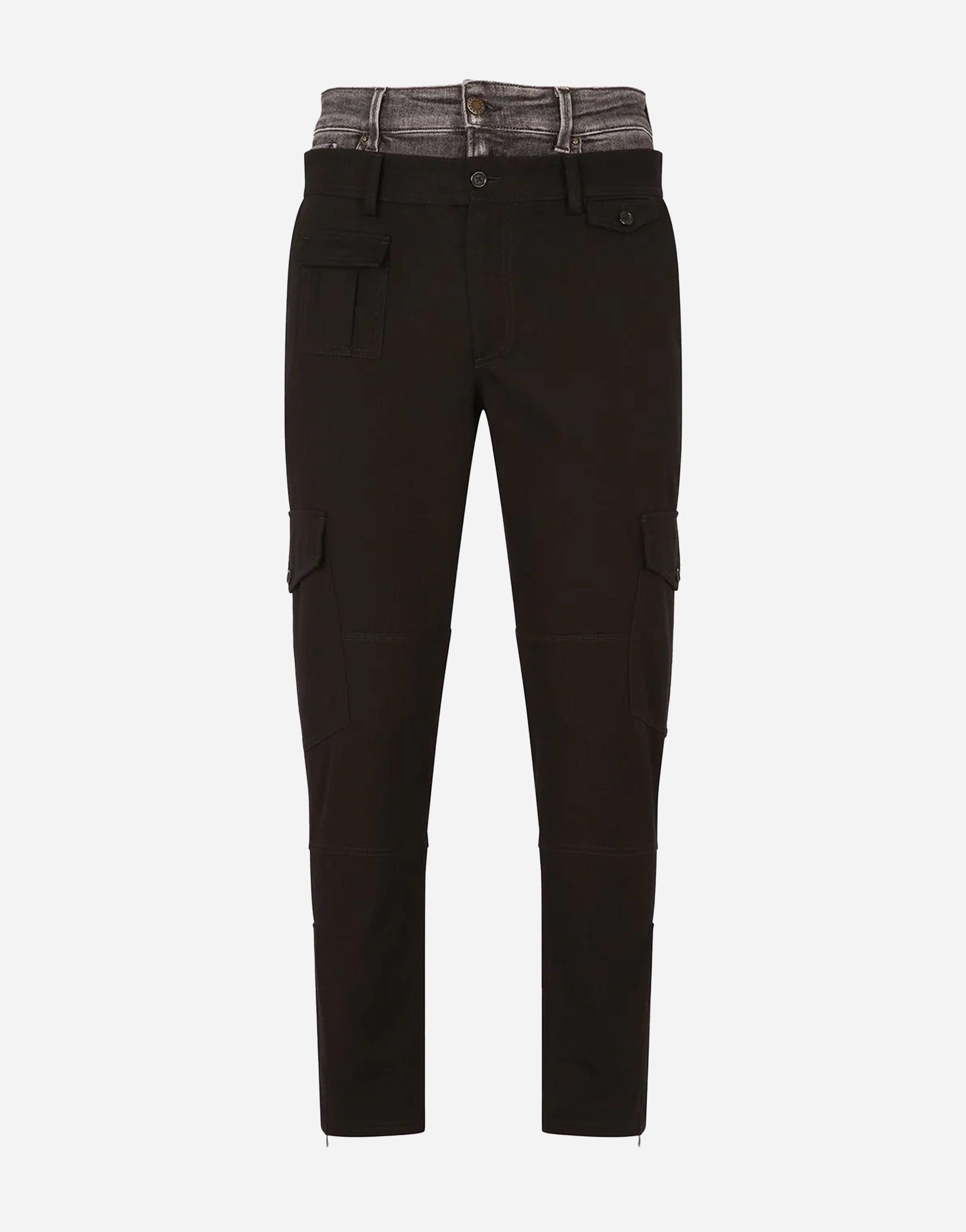 Dolce & Gabbana Double-Waist Straight-Leg Pants