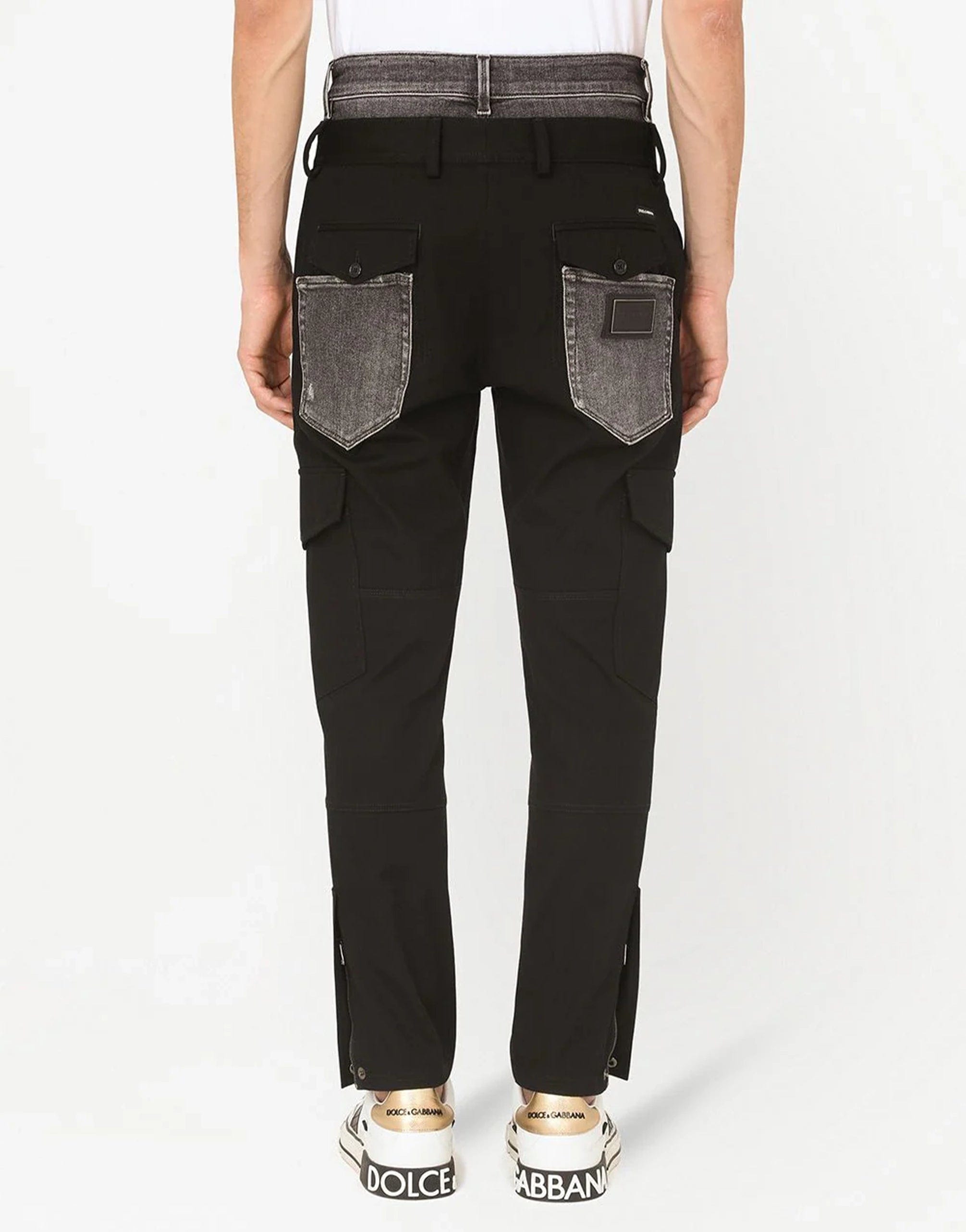 Dolce & Gabbana Double-Waist Straight-Leg Pants