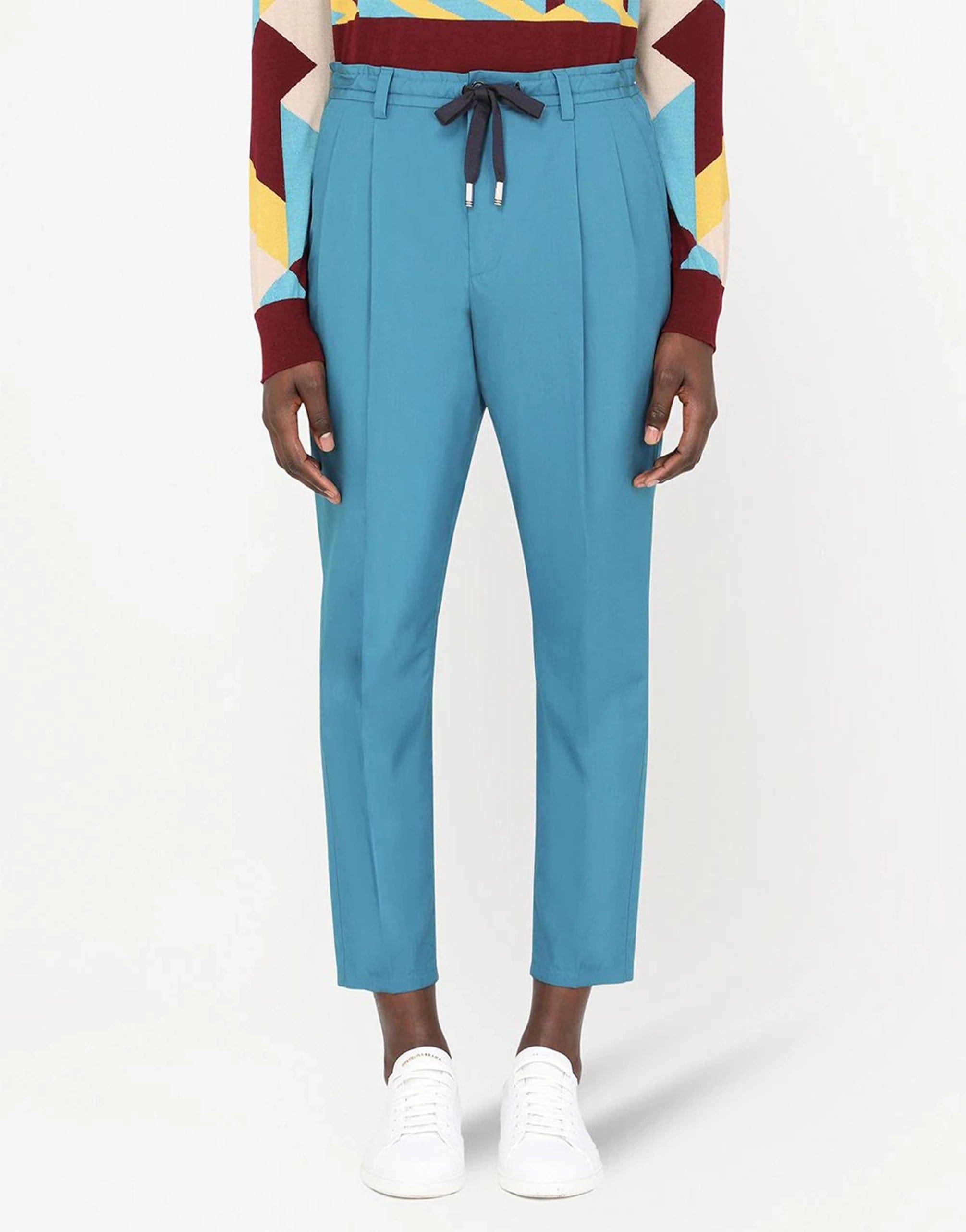 Dolce & Gabbana Drawstring Cotton Cropped Pants