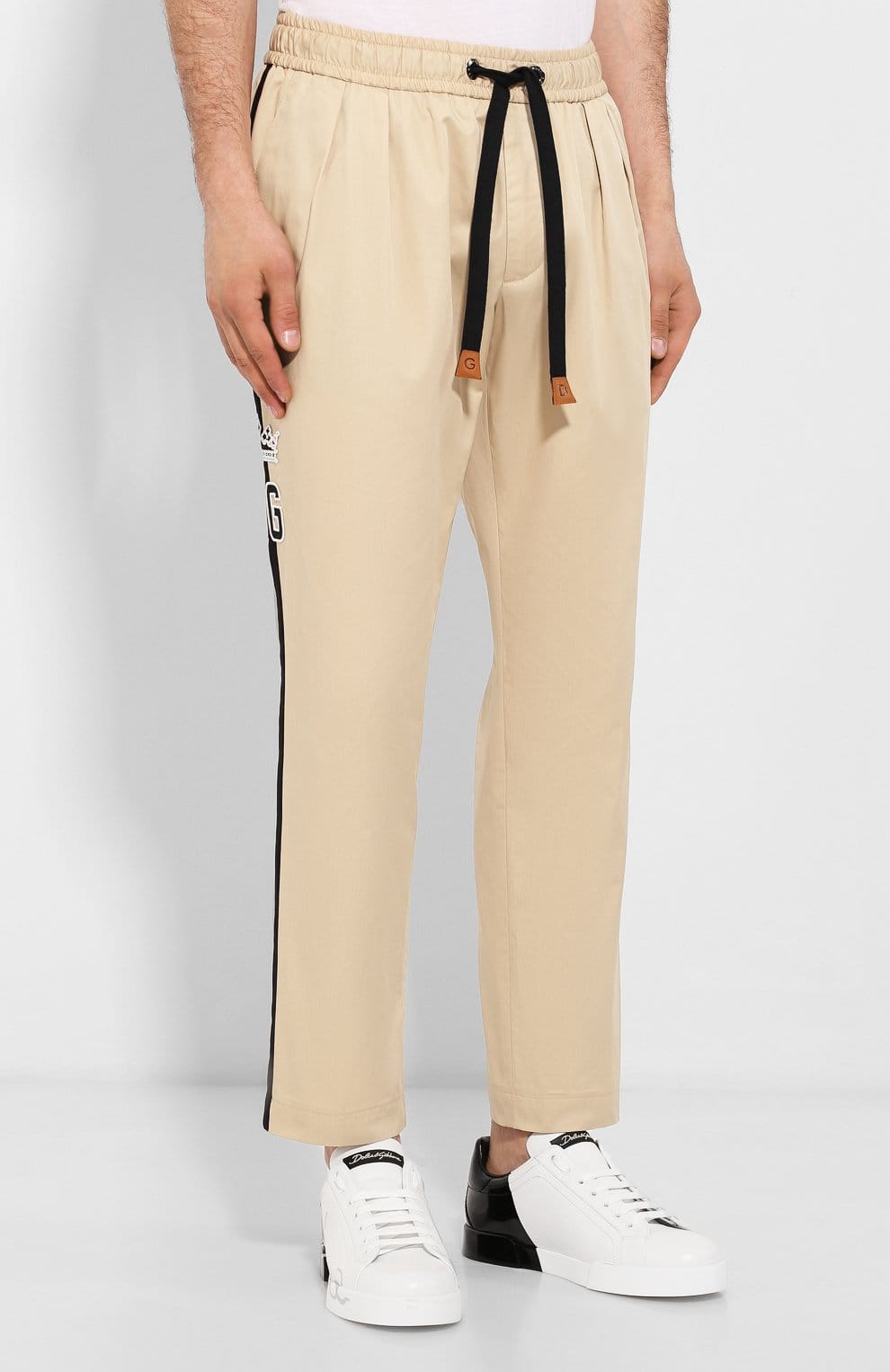 Dolce & Gabbana Dolce & Gabbana Drawstring Tapered Trousers With Side Stripe