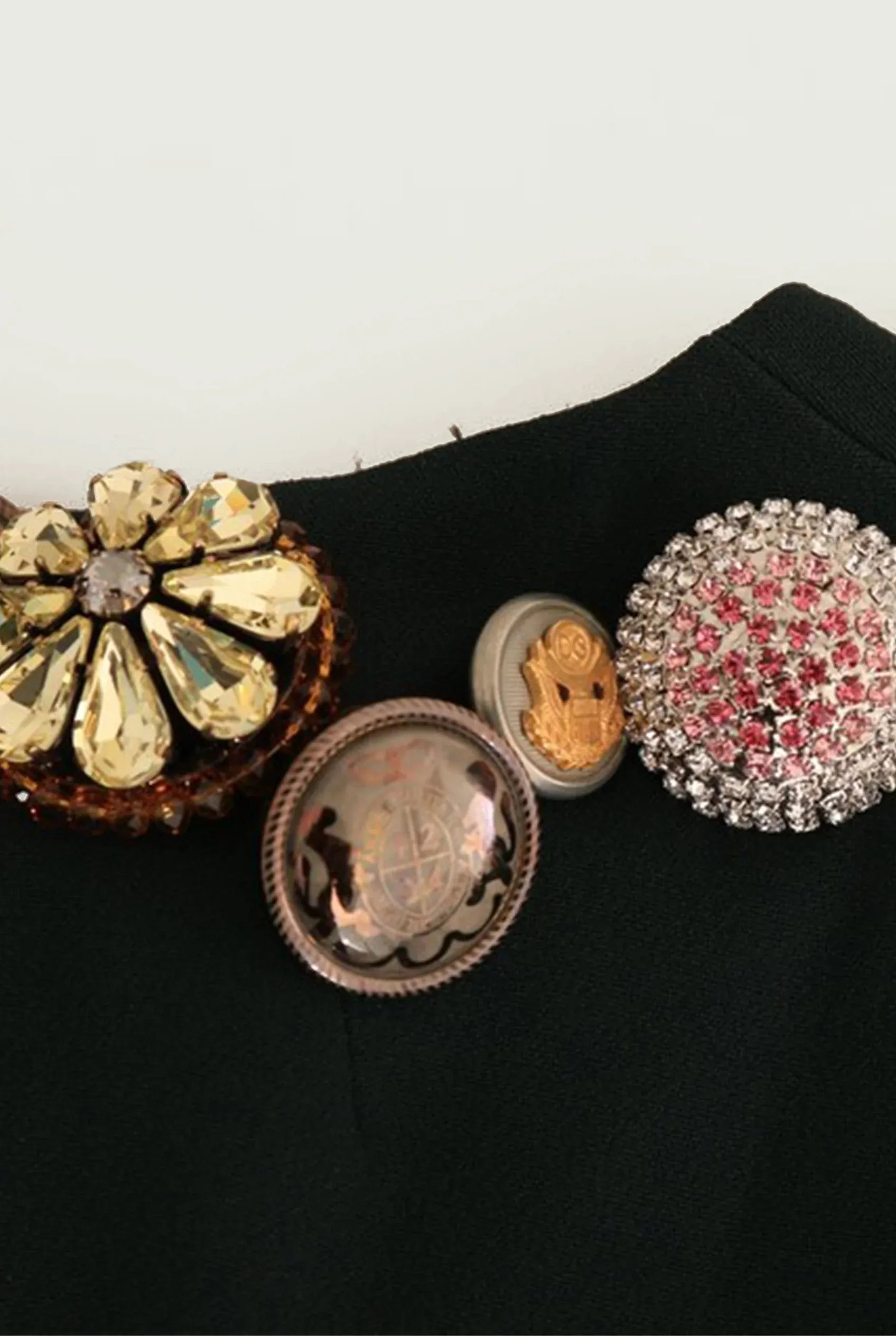 Dolce & Gabbana Embellished Collar Shift Mini Dress