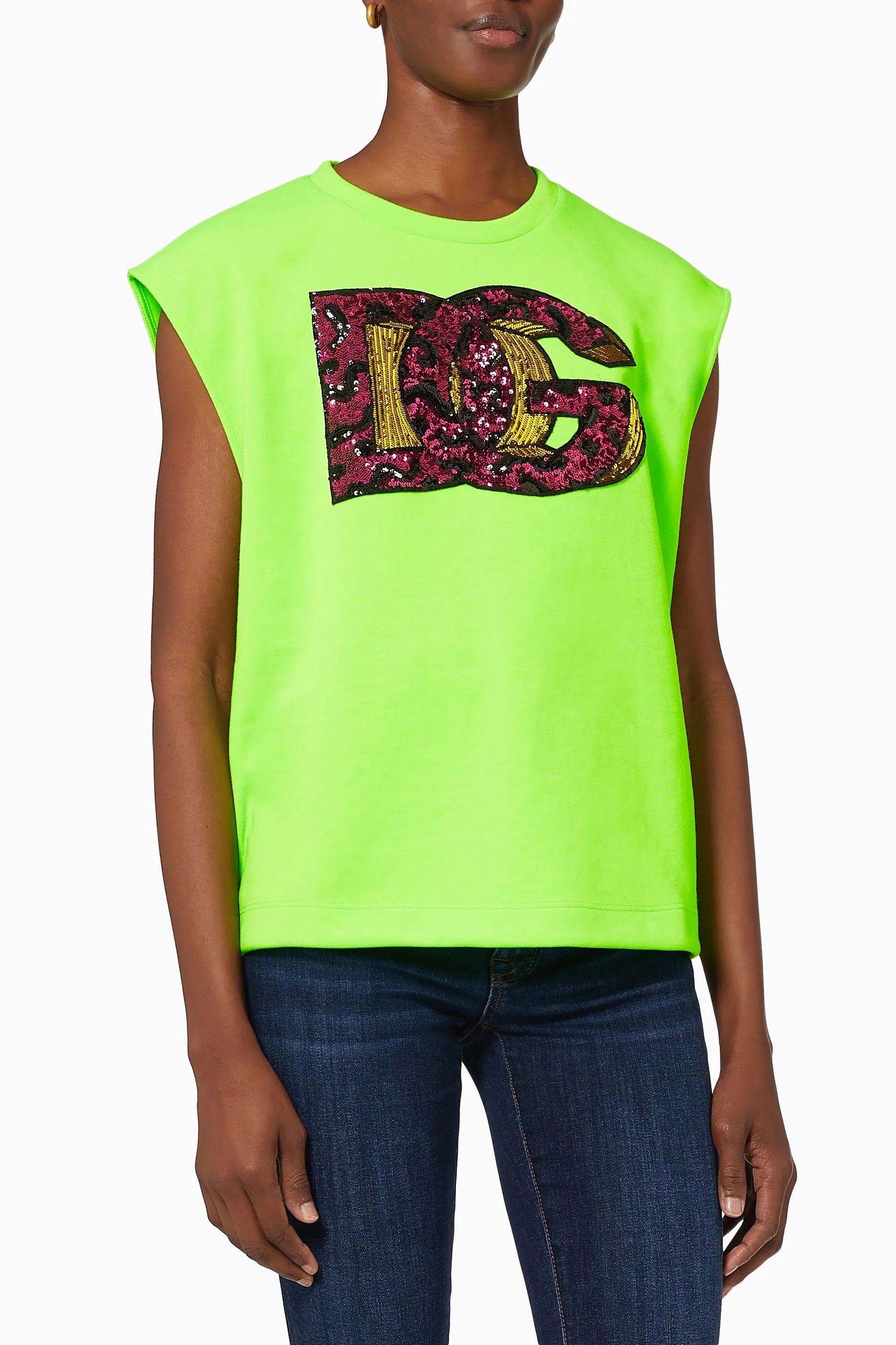 Dolce & Gabbana Embellished Logo Tank Top