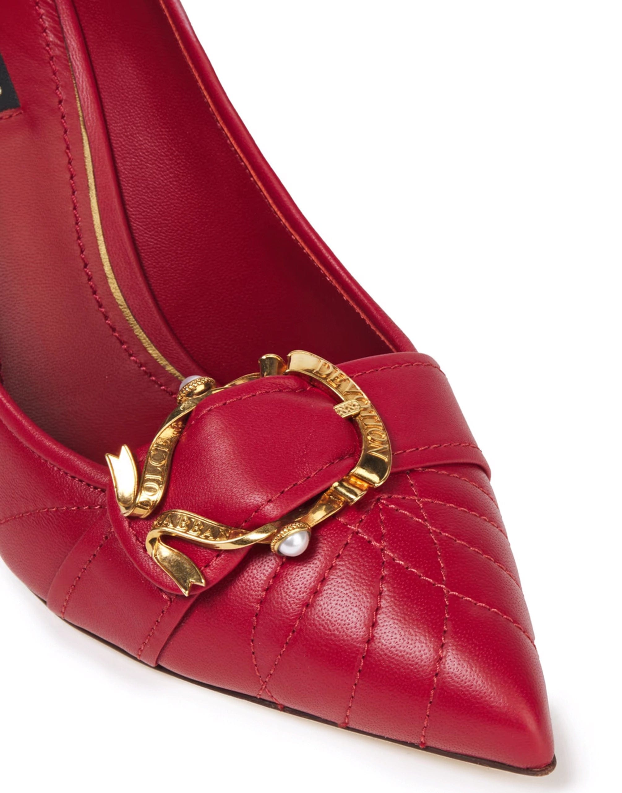 Dolce & Gabbana Embellished Quilted Leather Pumps