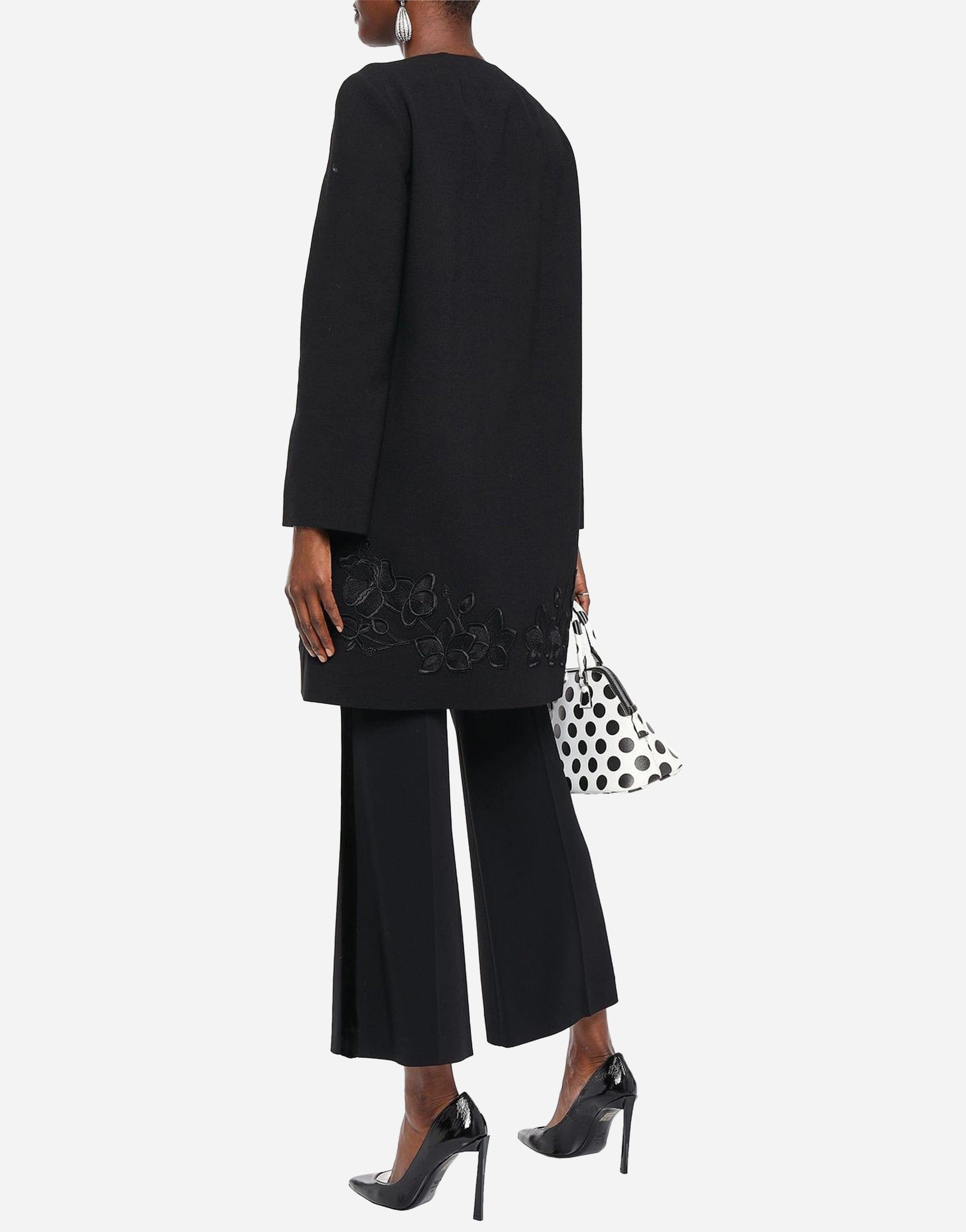 Dolce & Gabbana Embellished Wool-Blend Crepe Coat