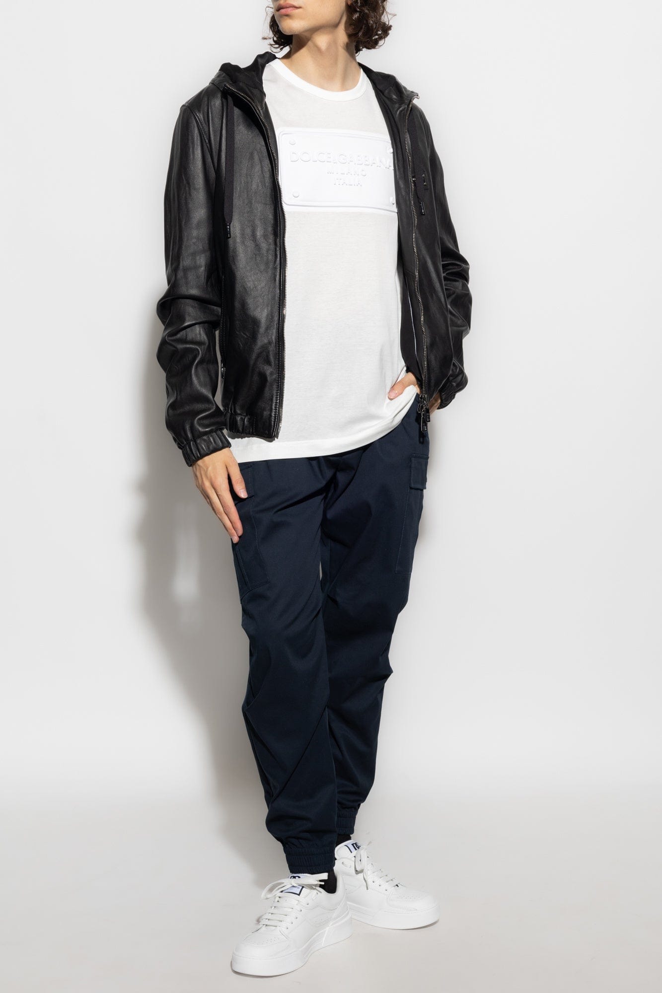 Dolce & Gabbana Embossed Logo Cotton T-Shirt