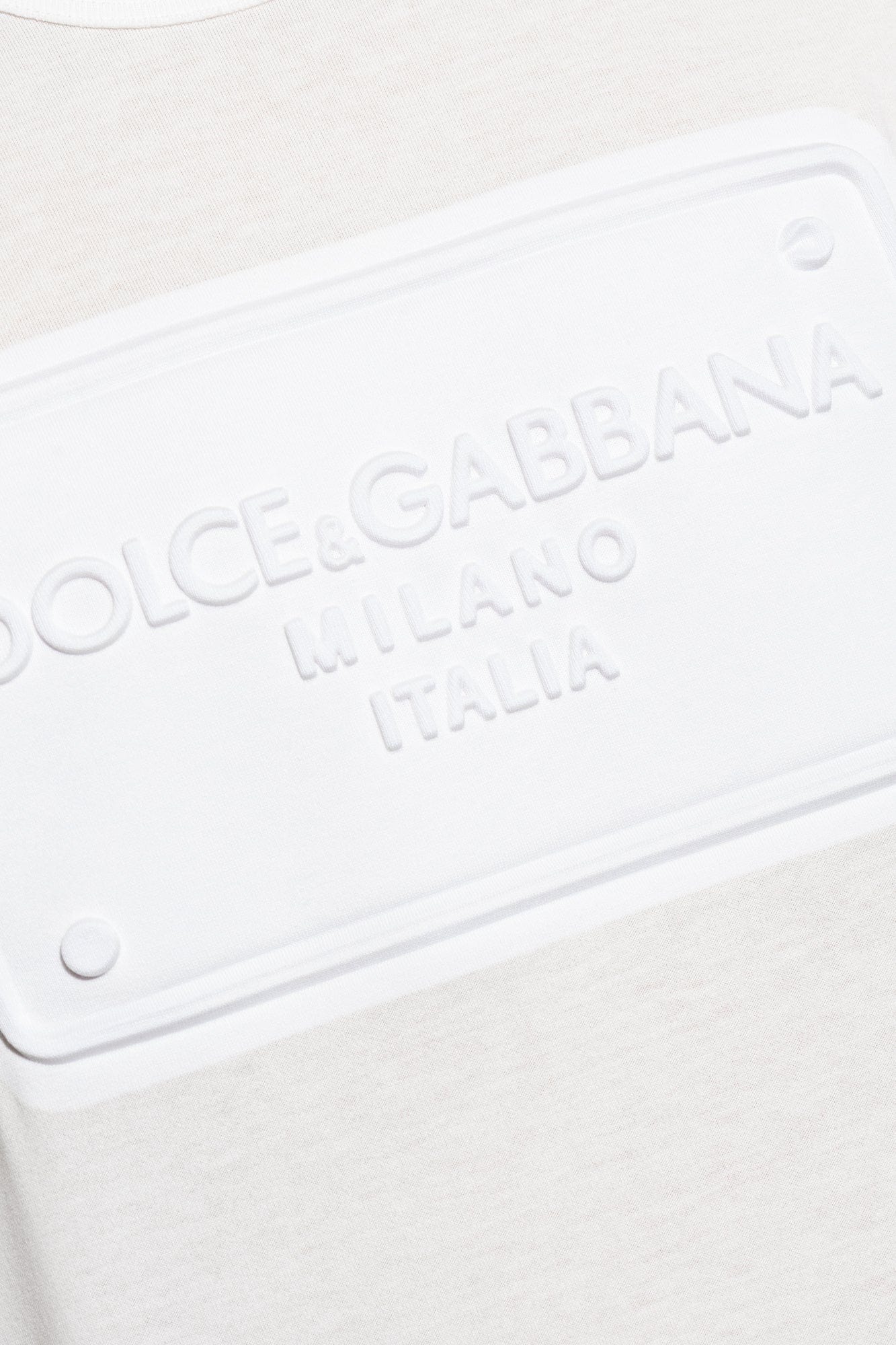 Dolce & Gabbana Embossed Logo Cotton T-Shirt