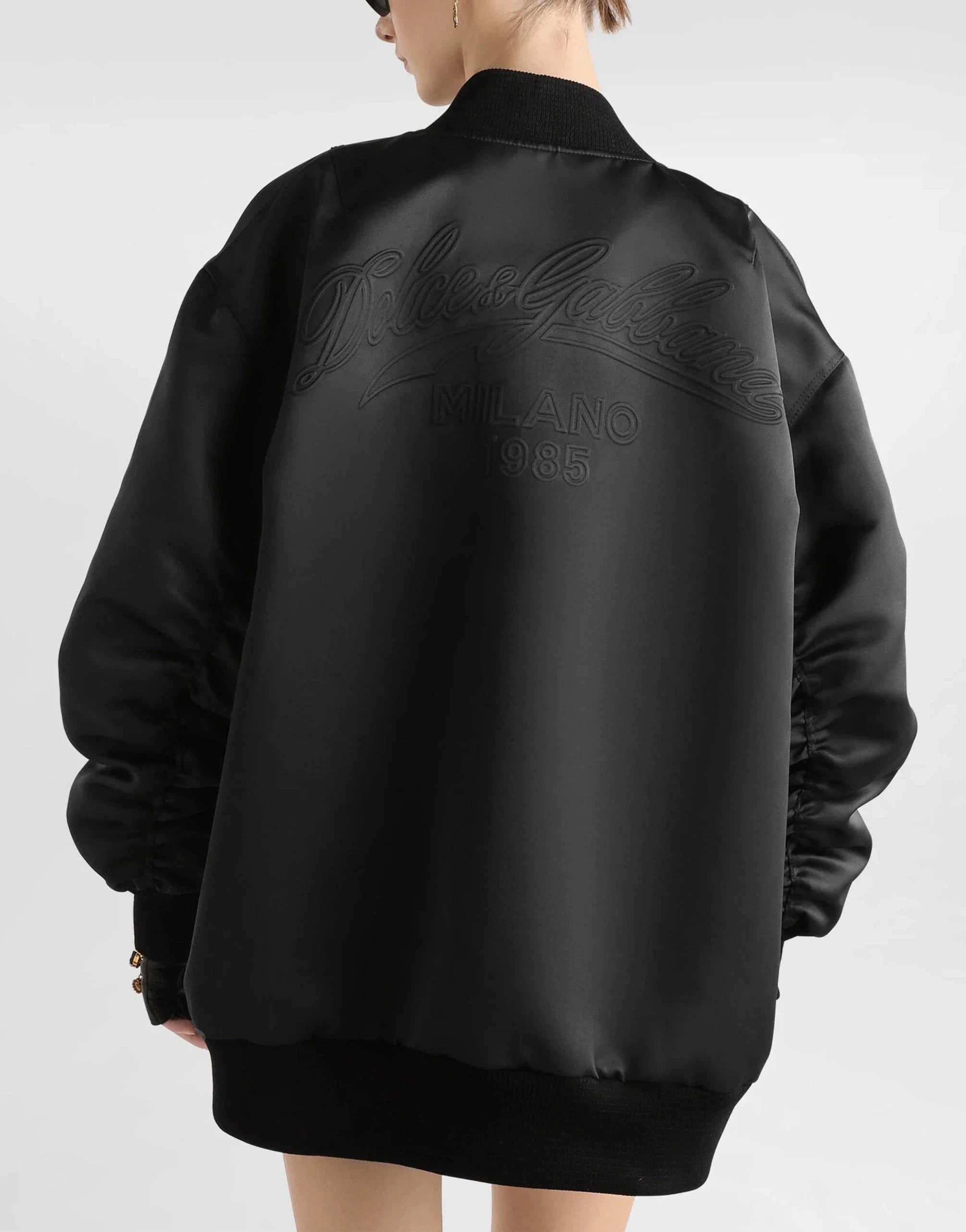 Dolce & Gabbana Embossed Print Oversized Jacket