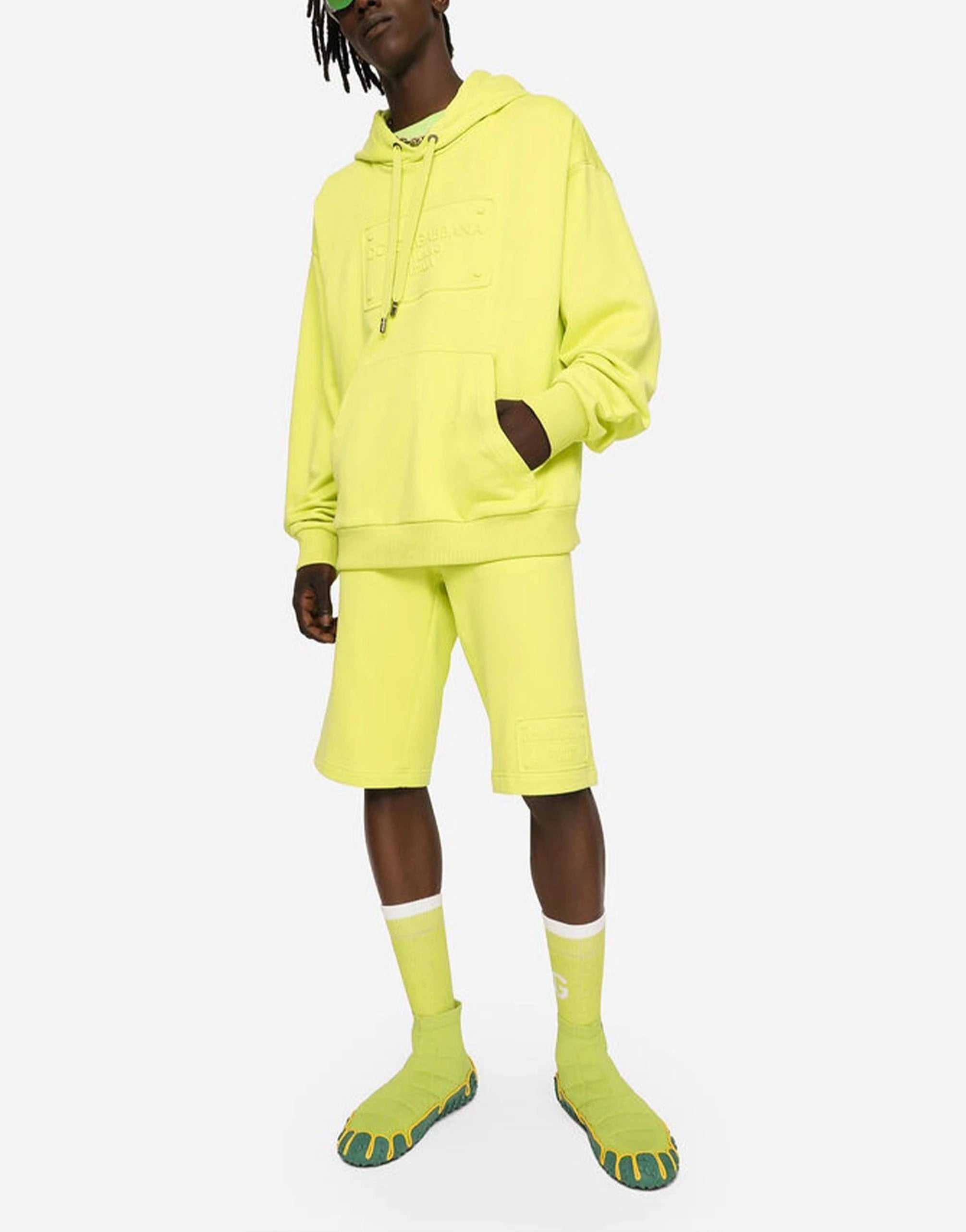 Dolce & Gabbana Embossed Tag Jersey Hoodie