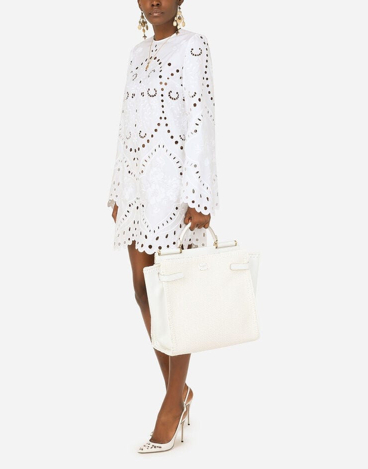 Dolce & Gabbana Embroidered-Design Poplin Dress