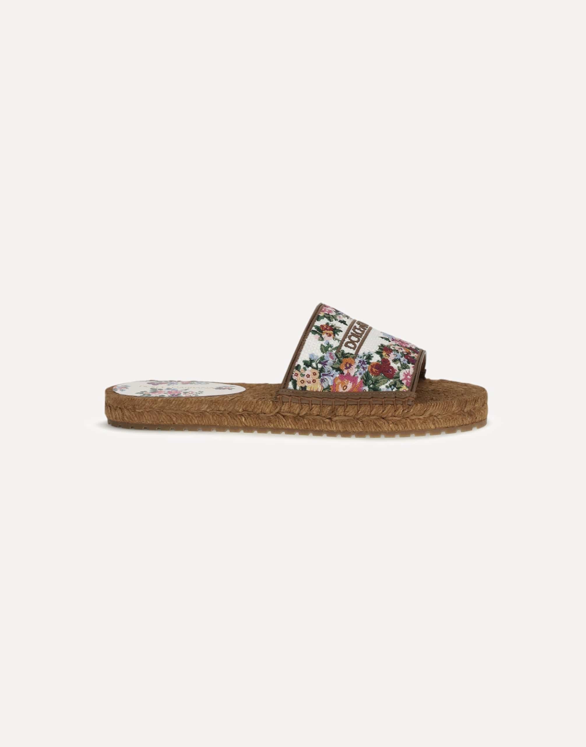 Dolce & Gabbana Embroidered Espadrille Sandals