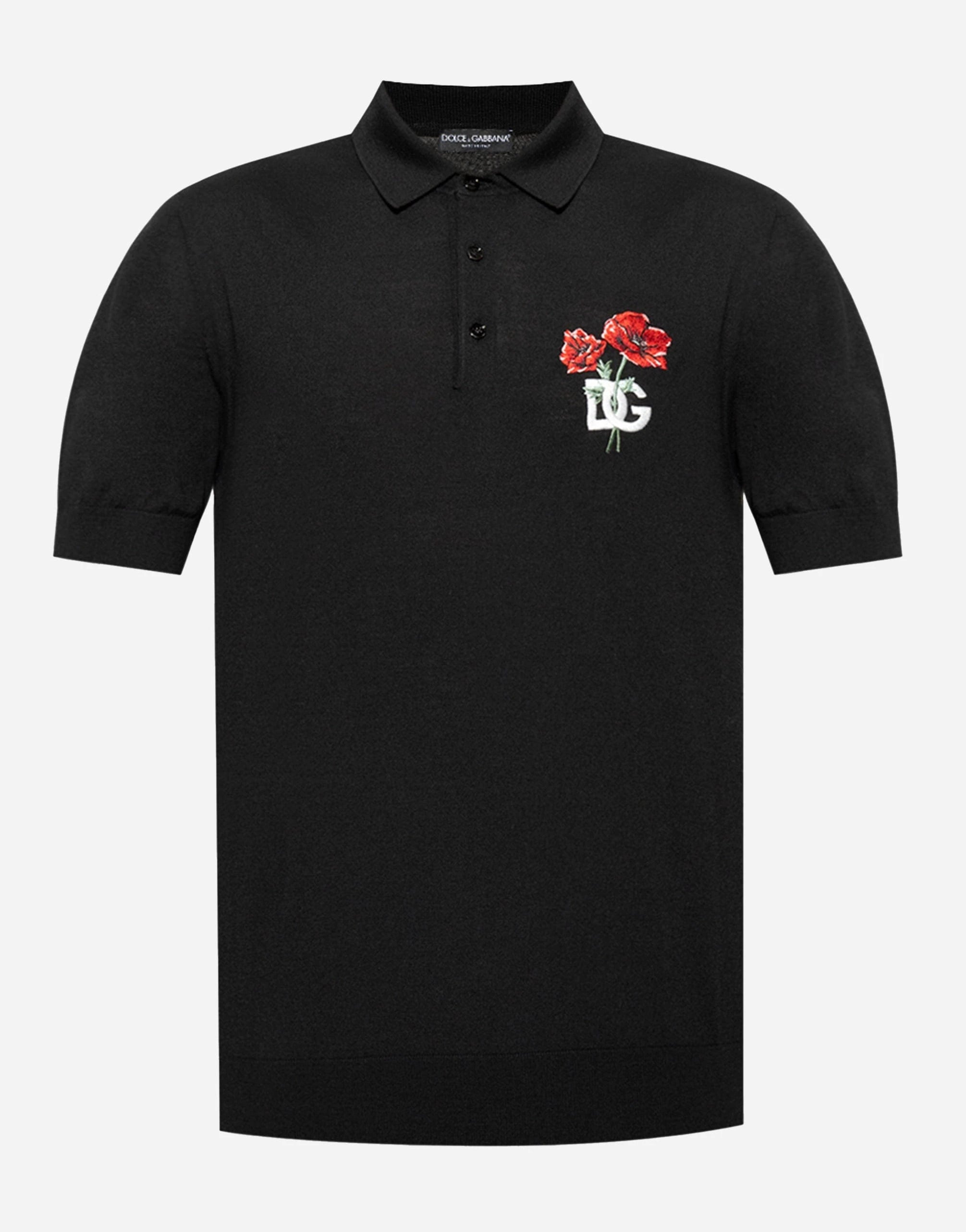 Dolce & Gabbana Embroidered Logo Short-Sleeve Polo Shirt