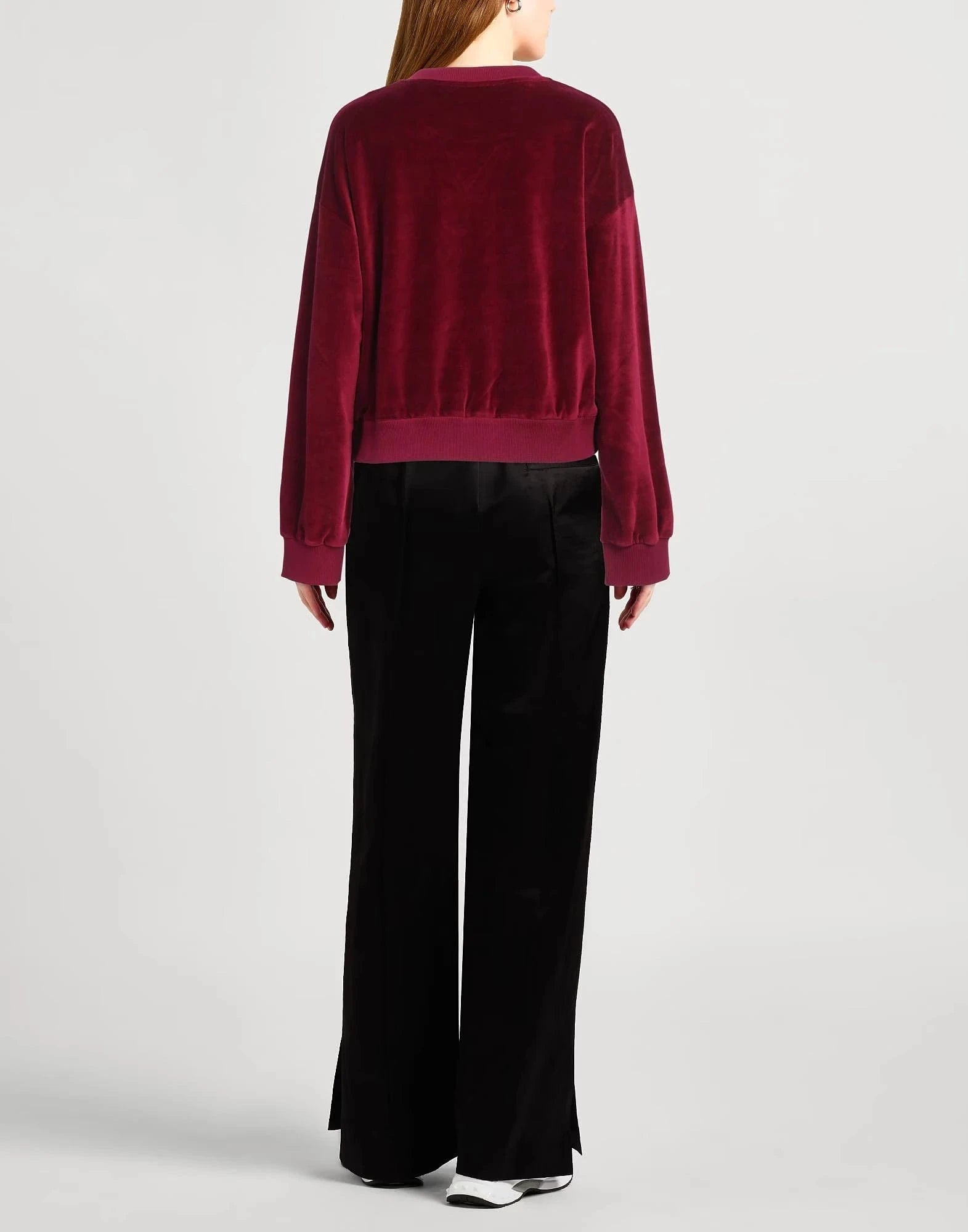 Dolce & Gabbana Embroidered Logo Velvet Sweater