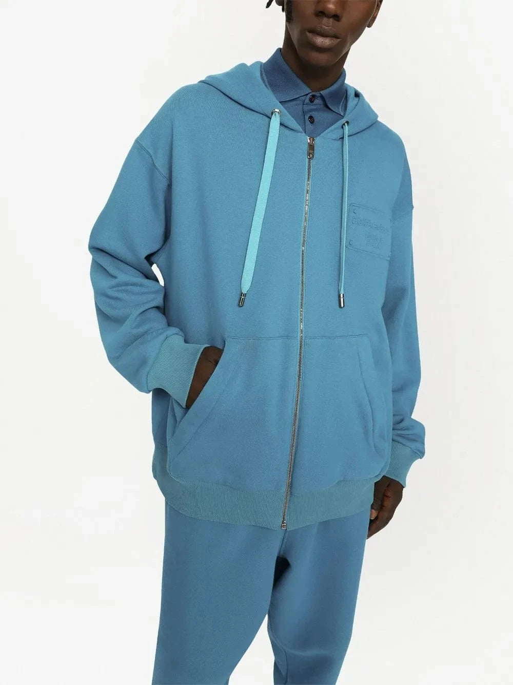 Dolce & Gabbana Embroidered-Logo Zipped Hoodie