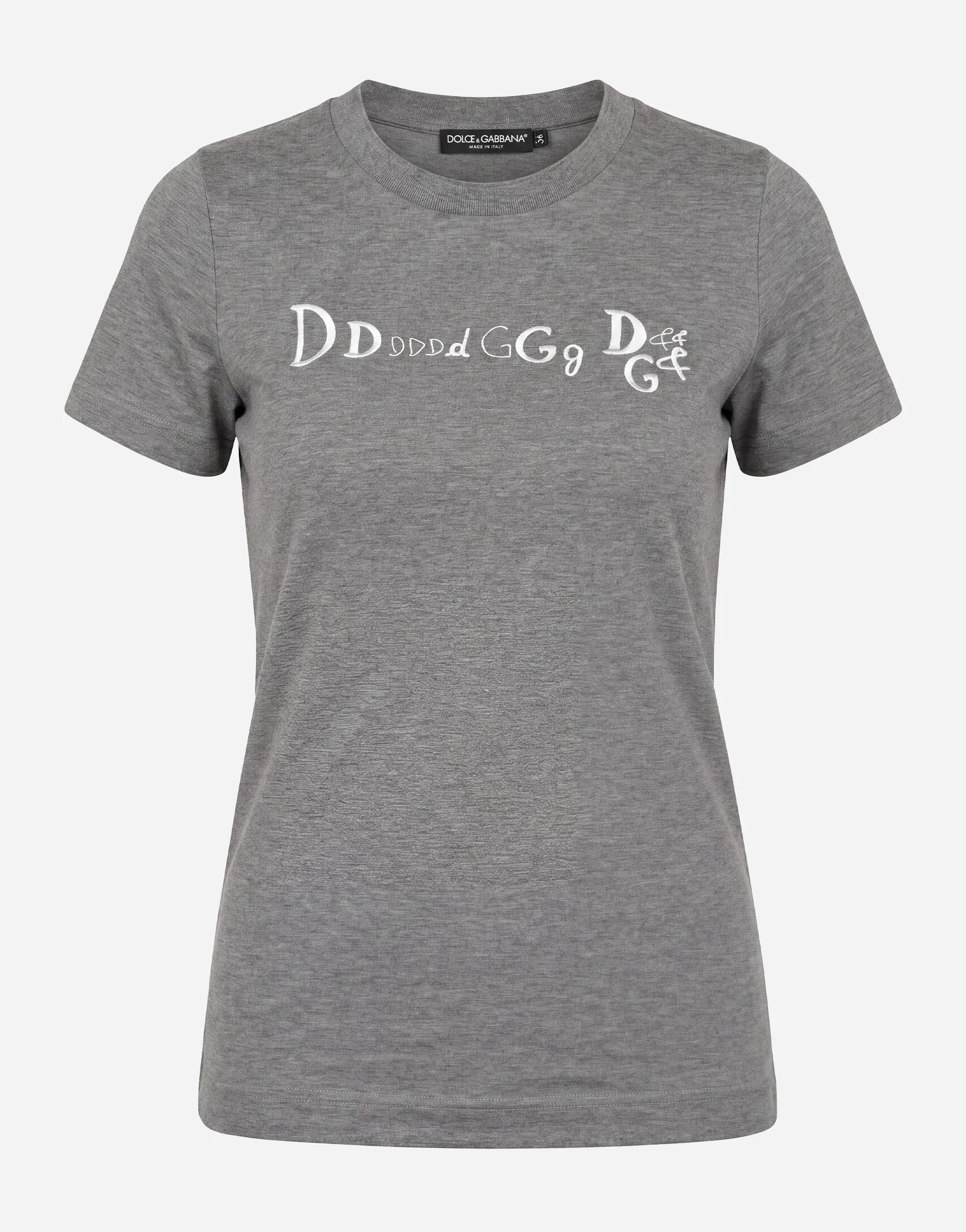 Dolce & Gabbana Dolce & Gabbana Embroidered Monogram T-Shirt