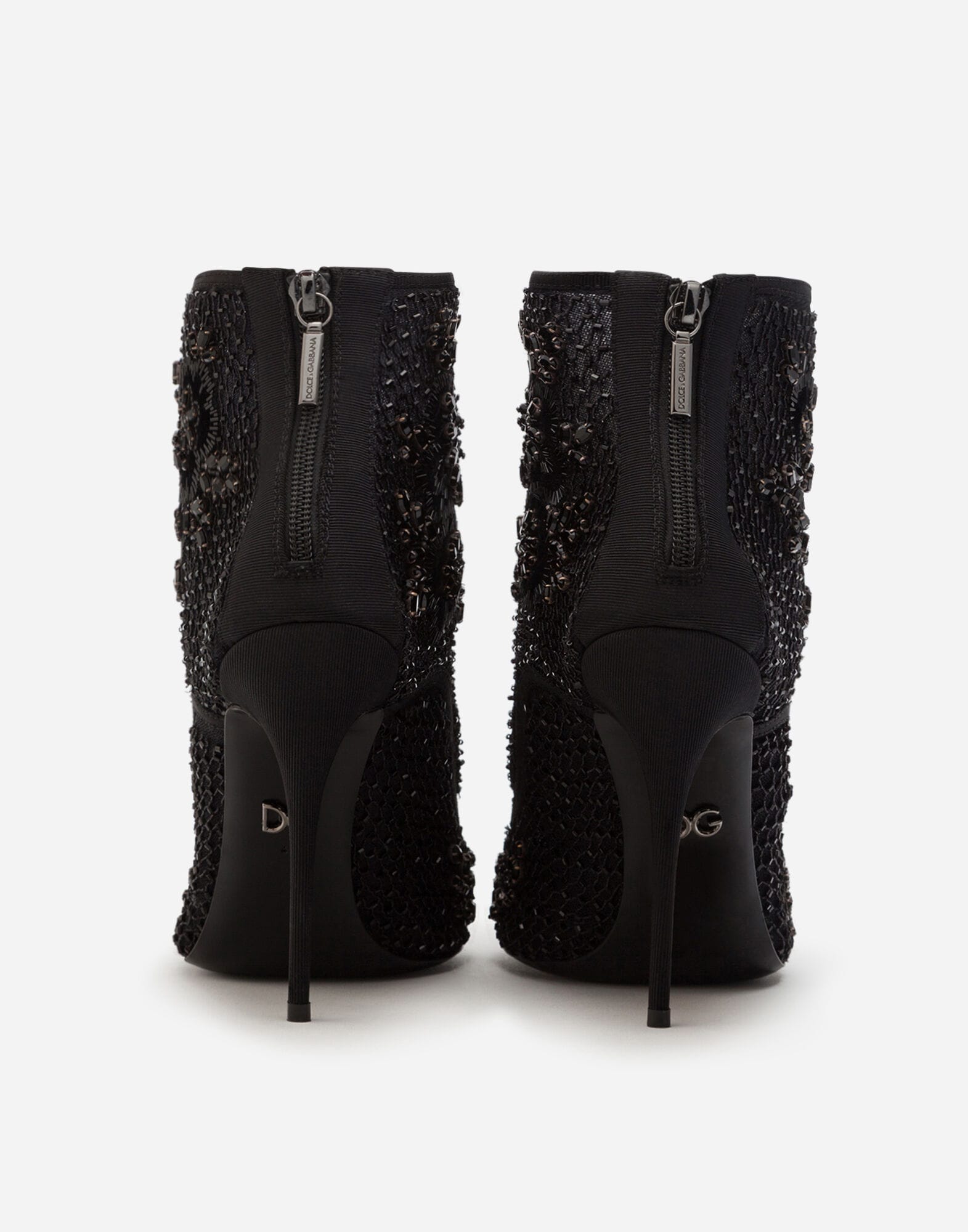 Dolce & Gabbana Dolce & Gabbana Embroidery And Rhinestones Embellished Booties