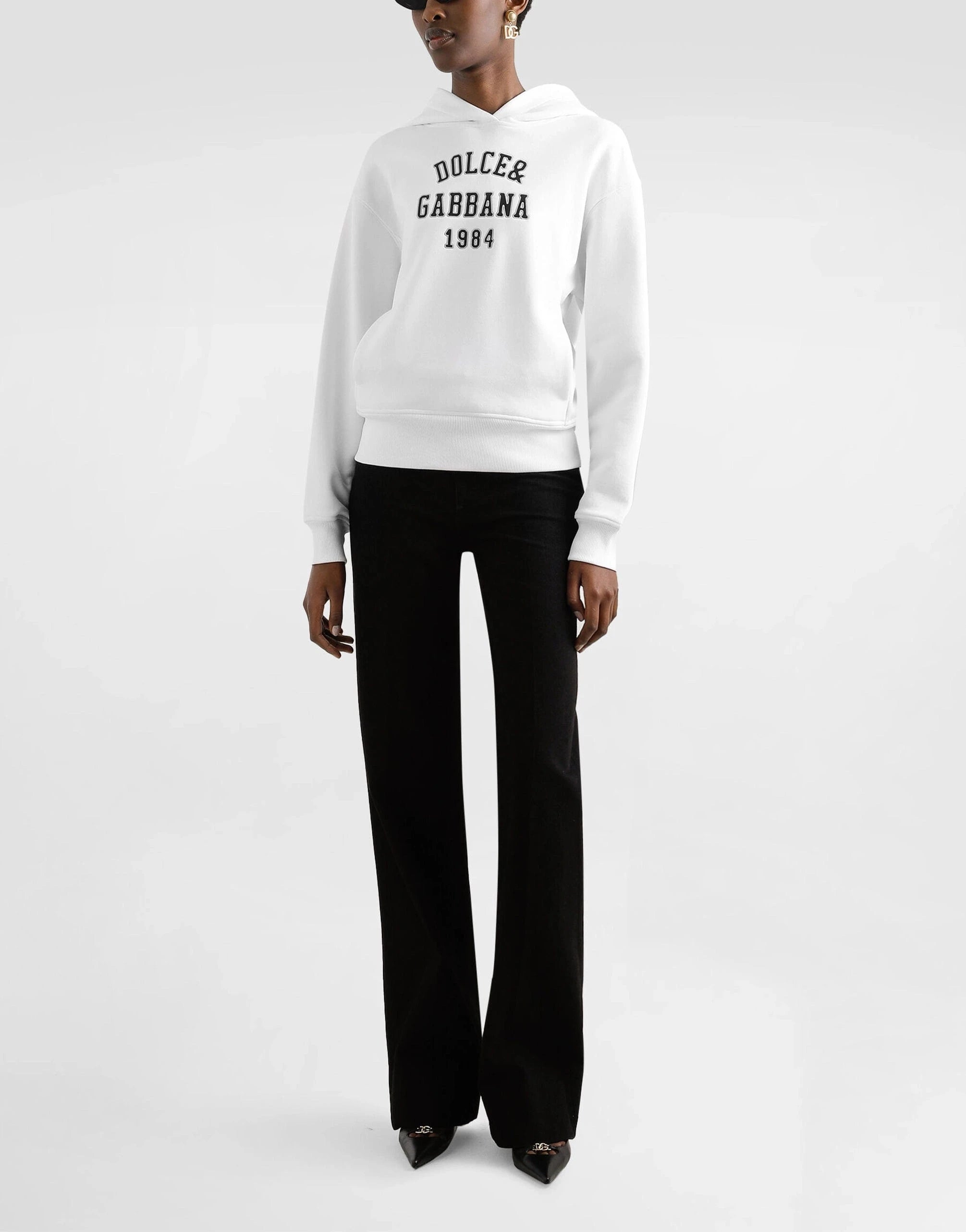 Dolce & Gabbana Embroidery Logo Cotton Hoodie