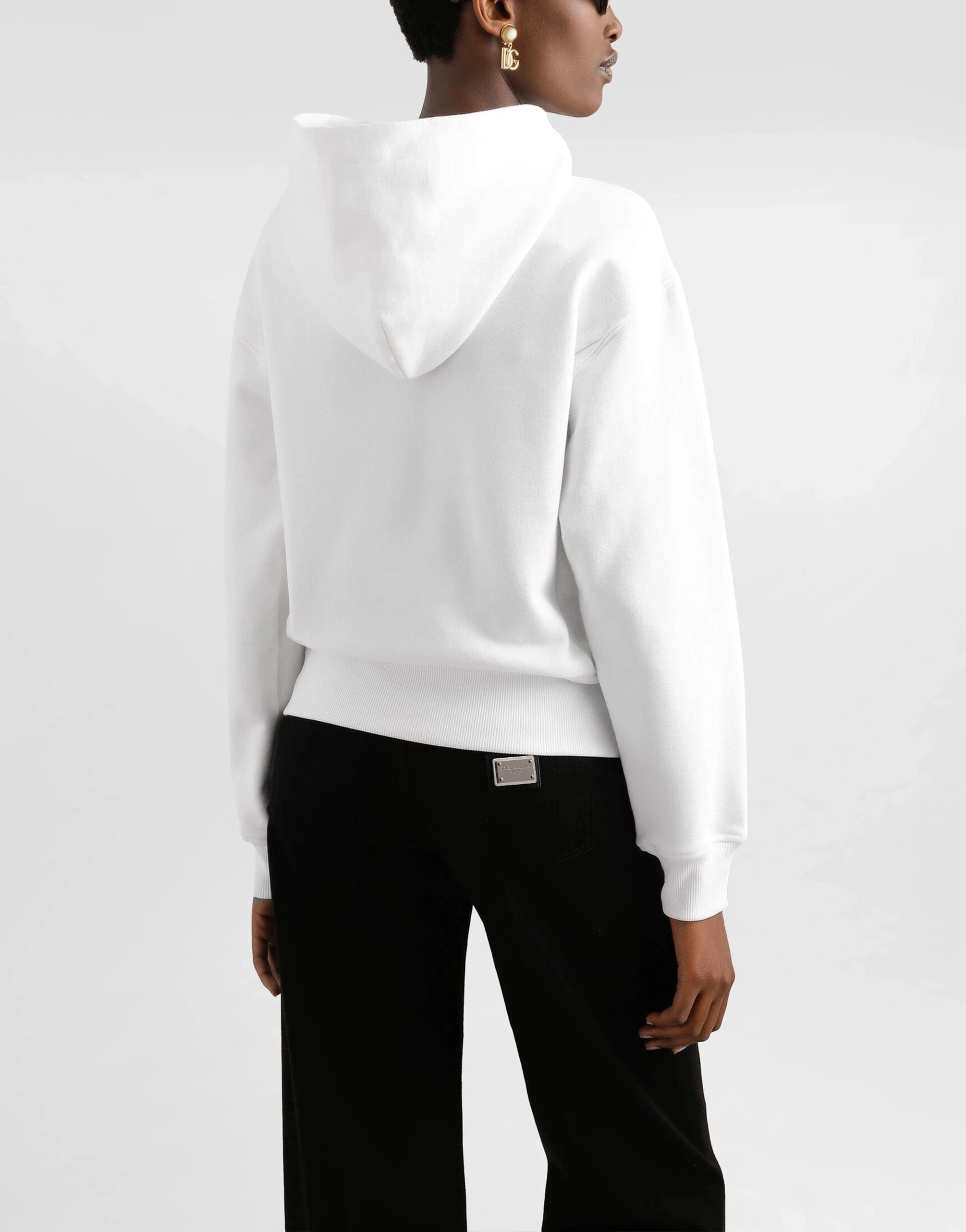 Dolce & Gabbana Embroidery Logo Cotton Hoodie