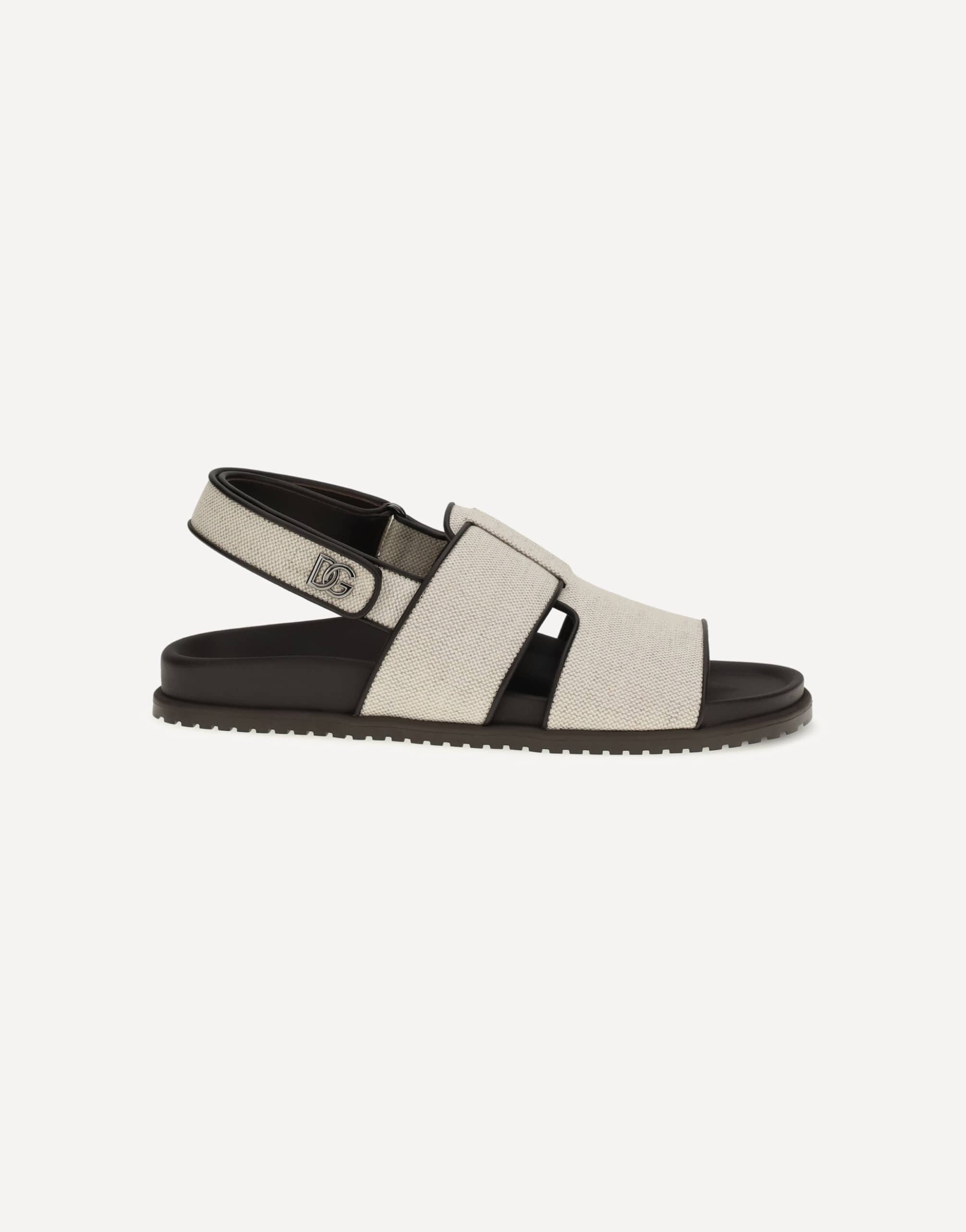 Dolce & Gabbana Fabric And Leather Sandals