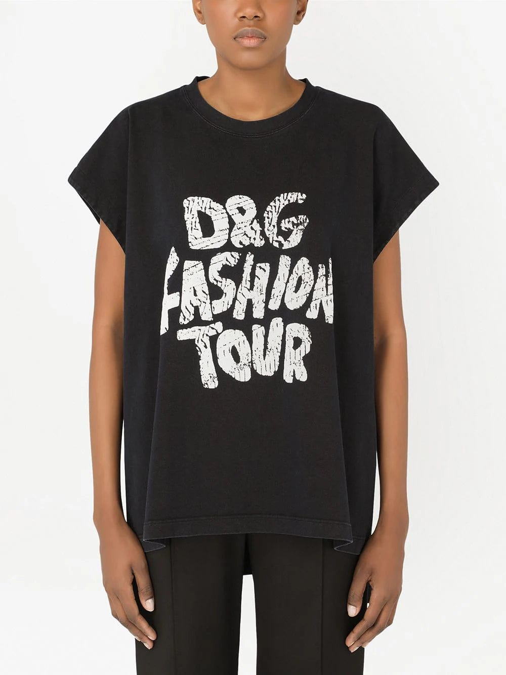 Dolce & Gabbana Fashion Tour Step-Hem T-Shirt
