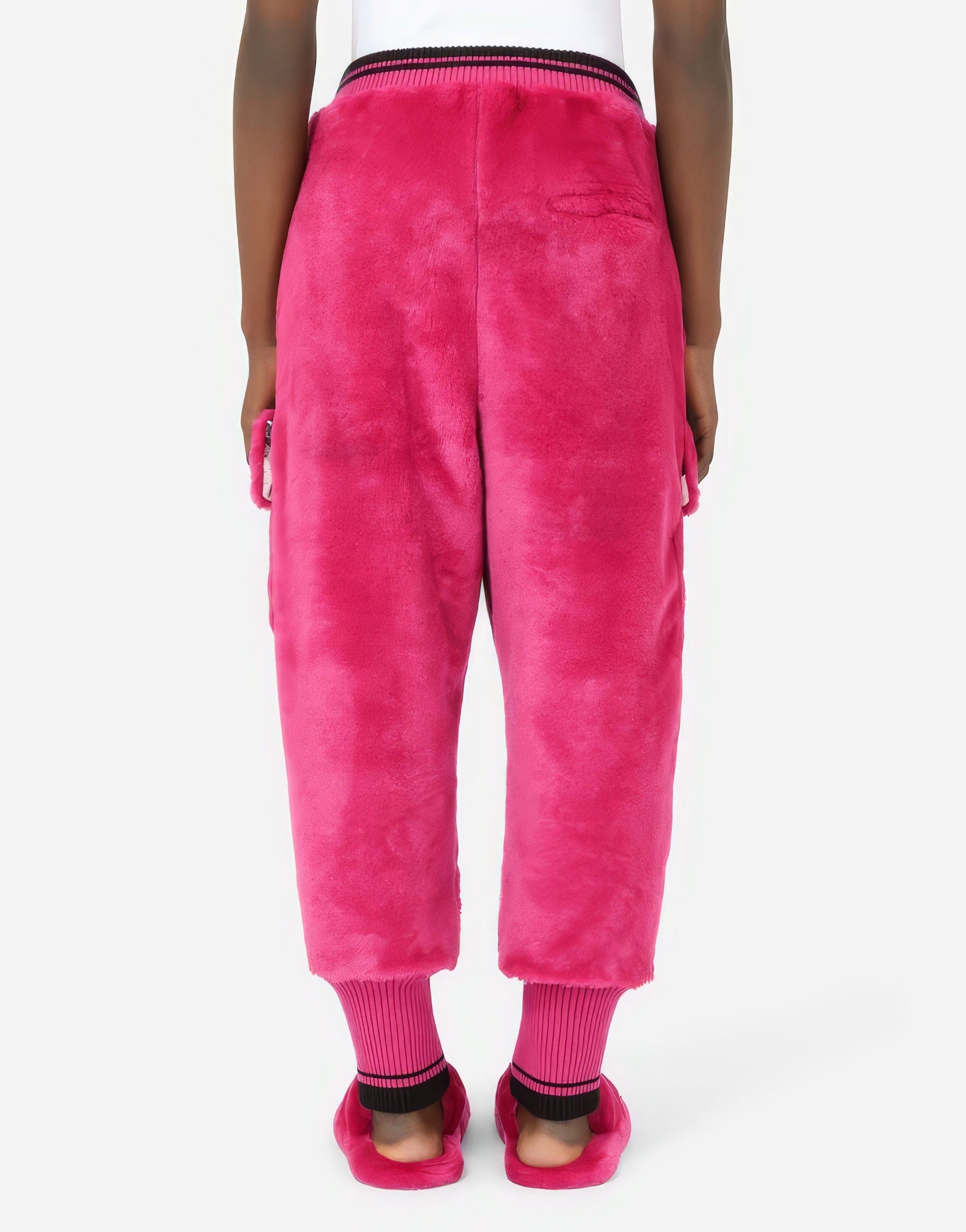 Dolce & Gabbana Faux Fur Jogging Pants