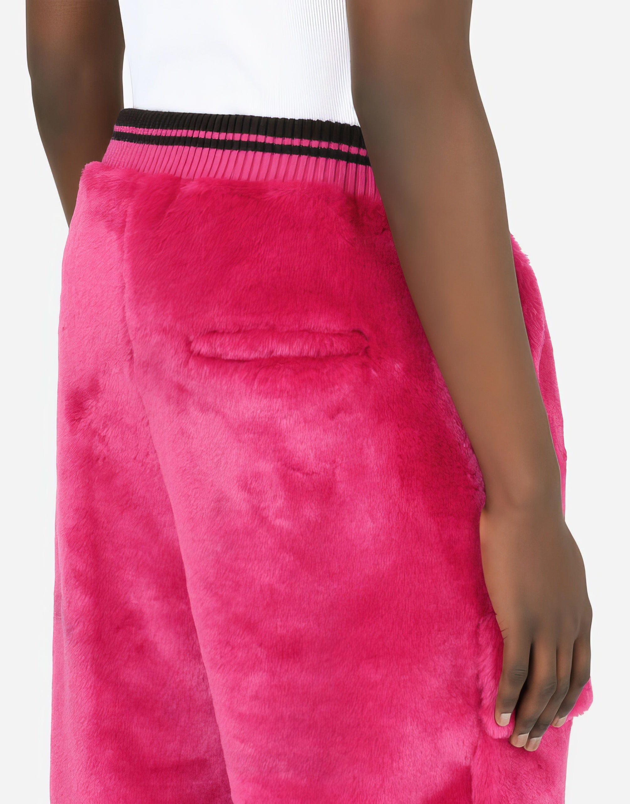 Dolce & Gabbana Faux Fur Jogging Pants