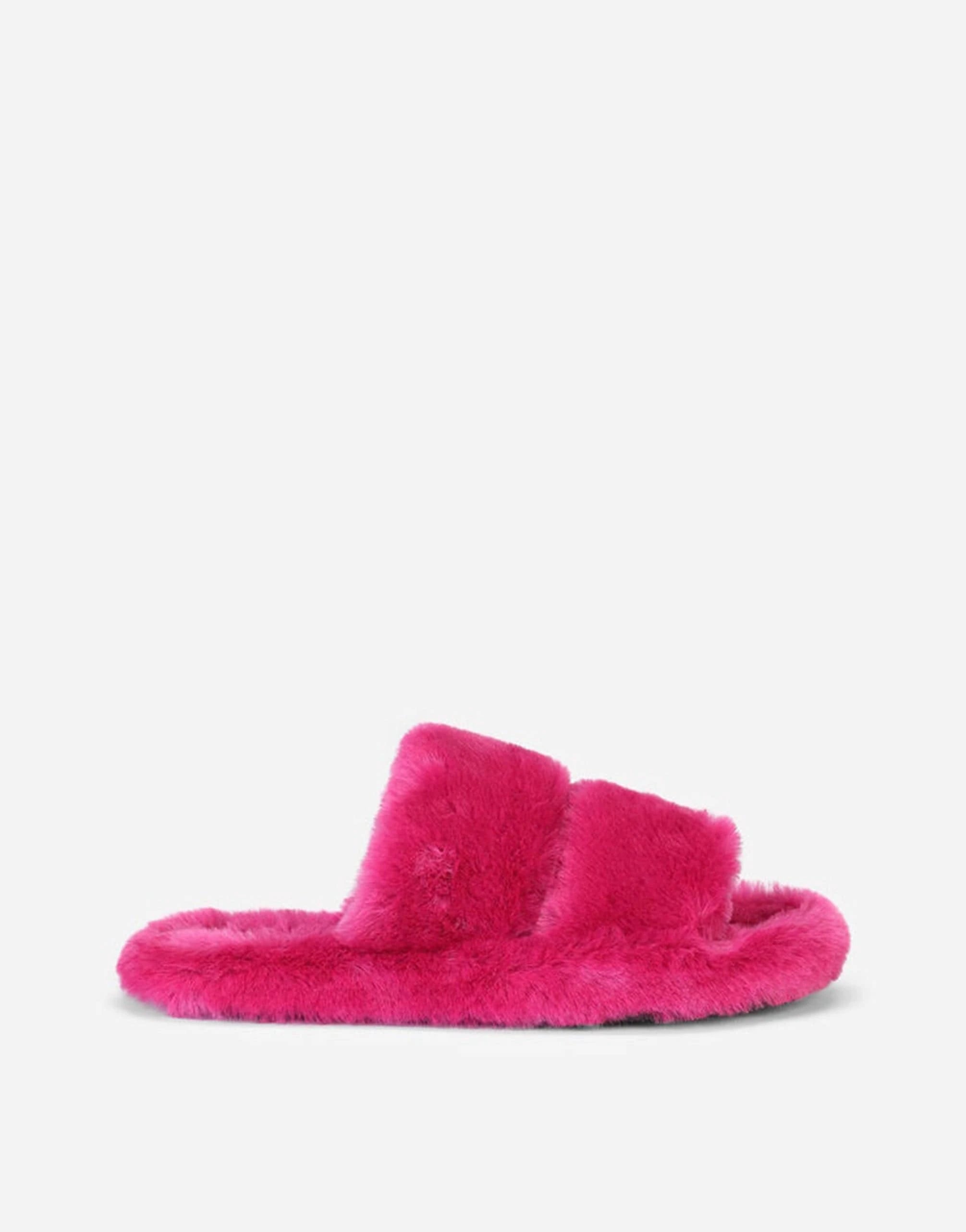 Dolce & Gabbana Faux Fur Slides