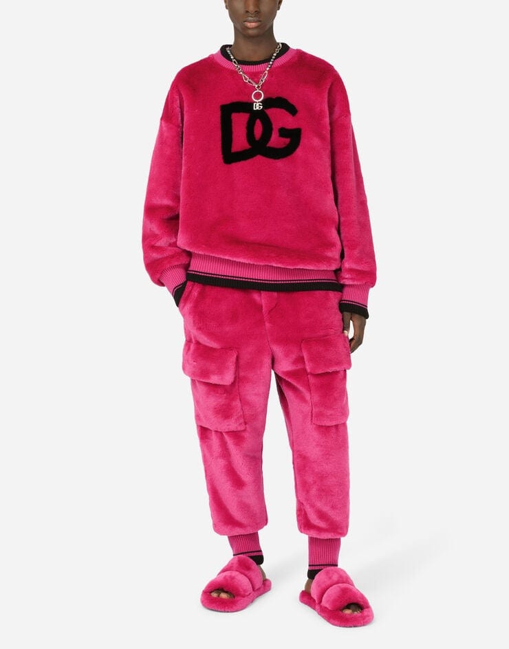 Dolce & Gabbana Faux Fur Slides