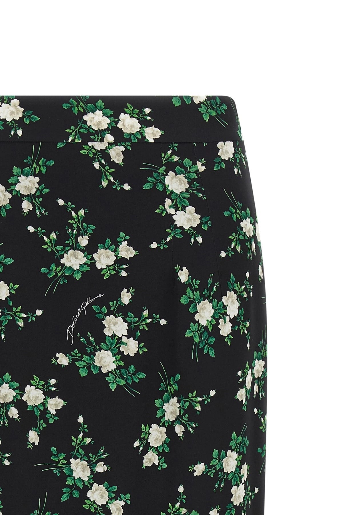Dolce & Gabbana Dolce & Gabbana Fiorellini Silk Midi Skirt